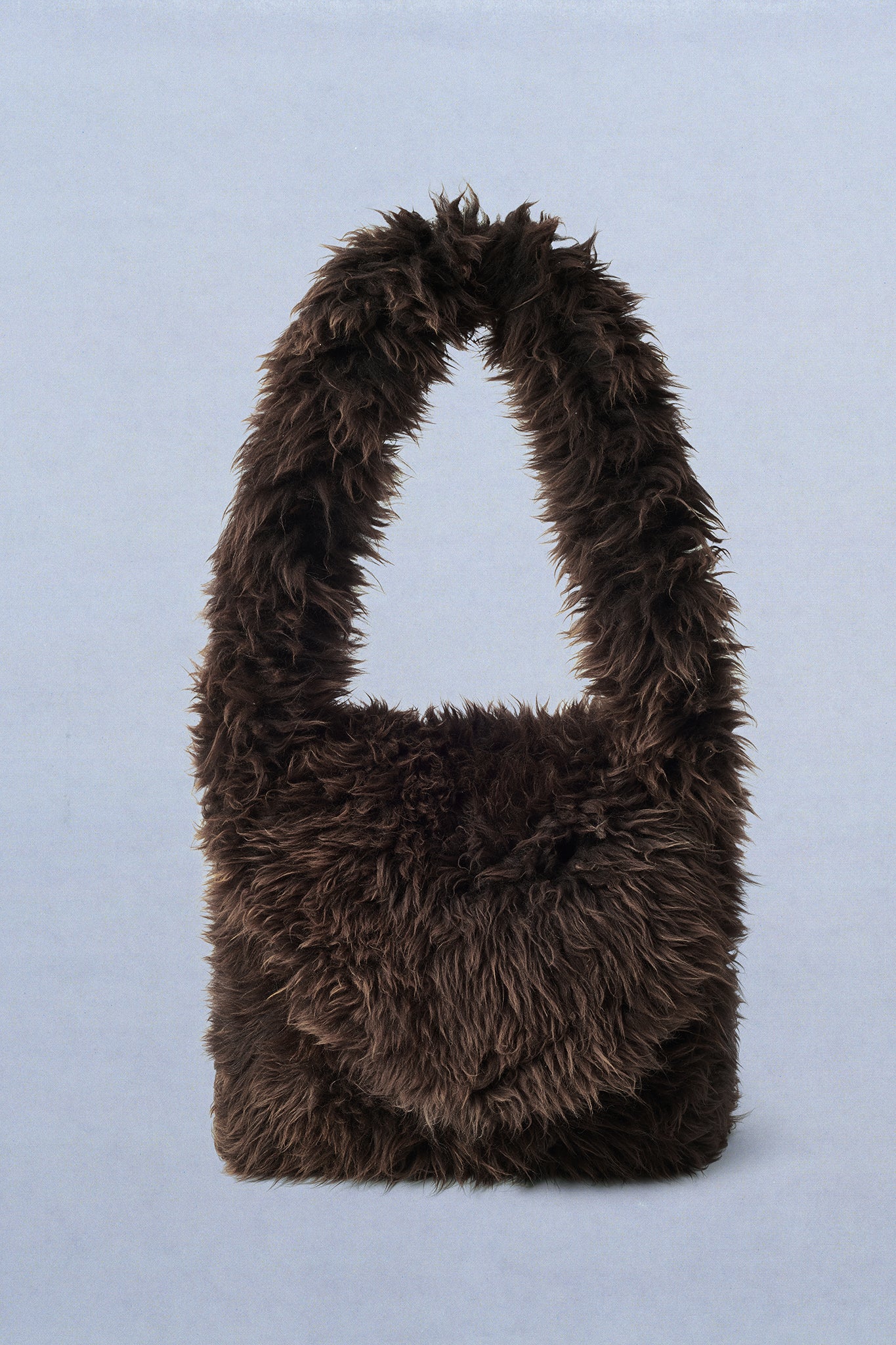 Shearling messenger bag