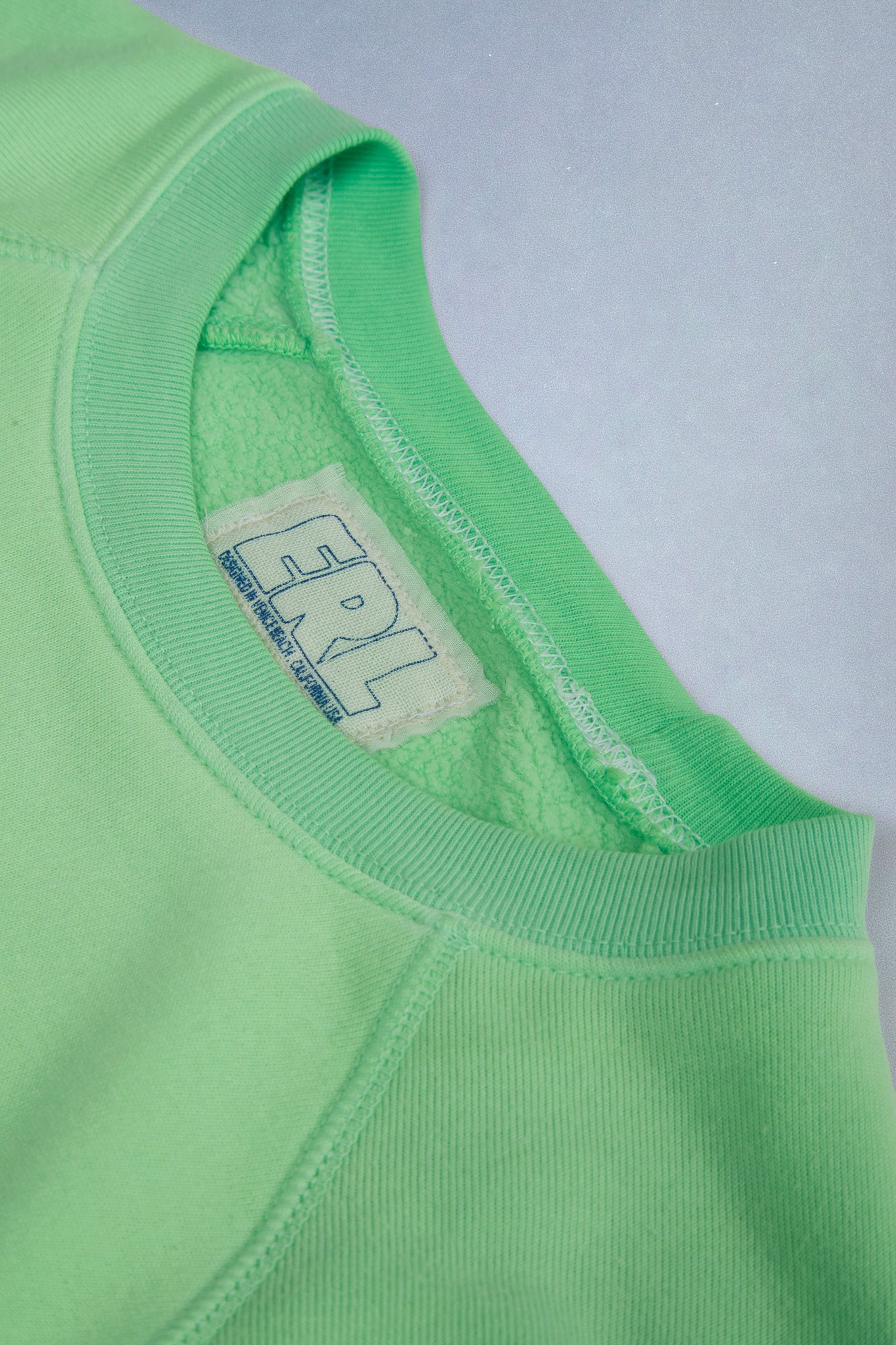 Electric Green Raglan Crew