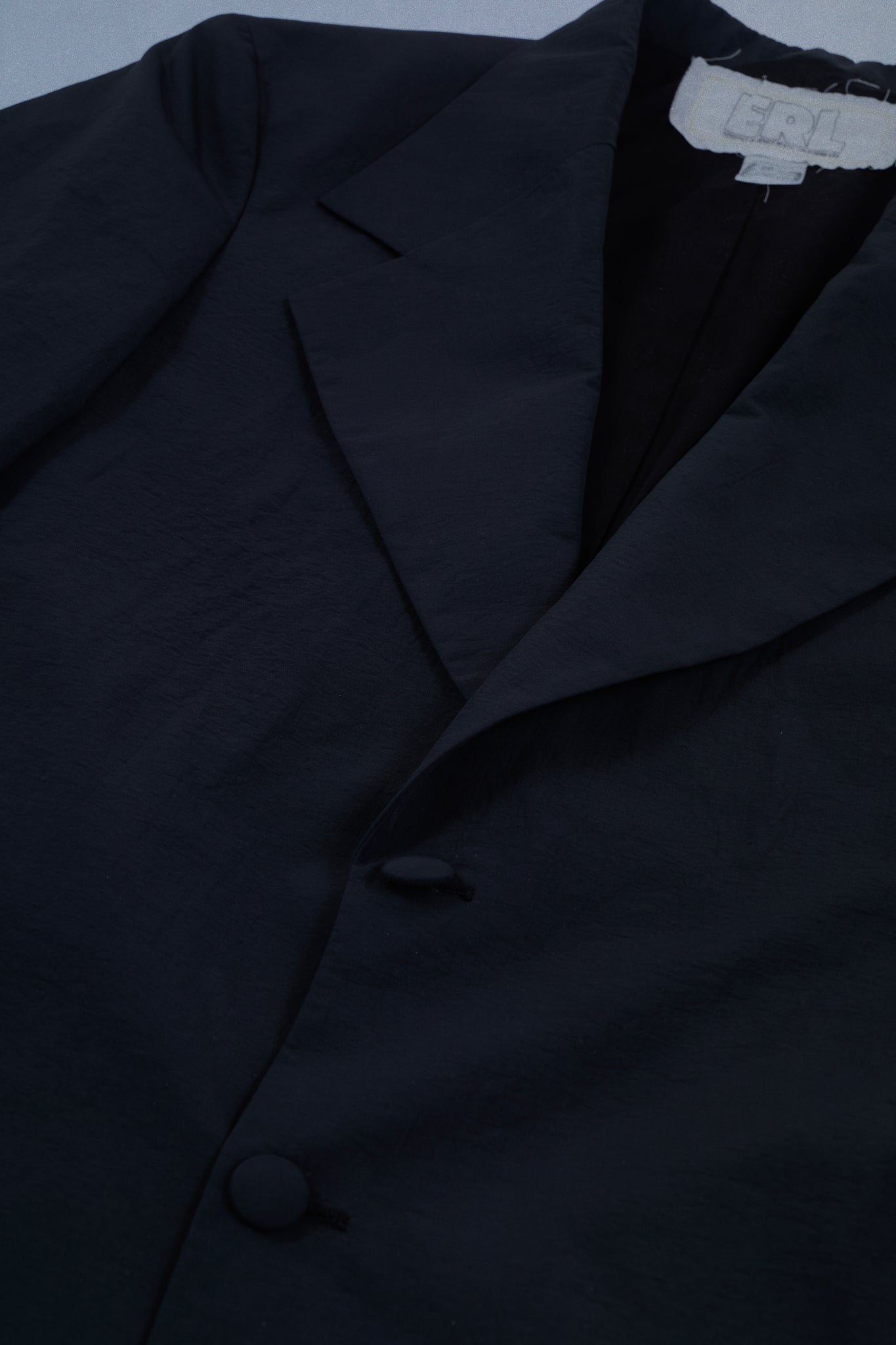 charcoal nylon suit jacket