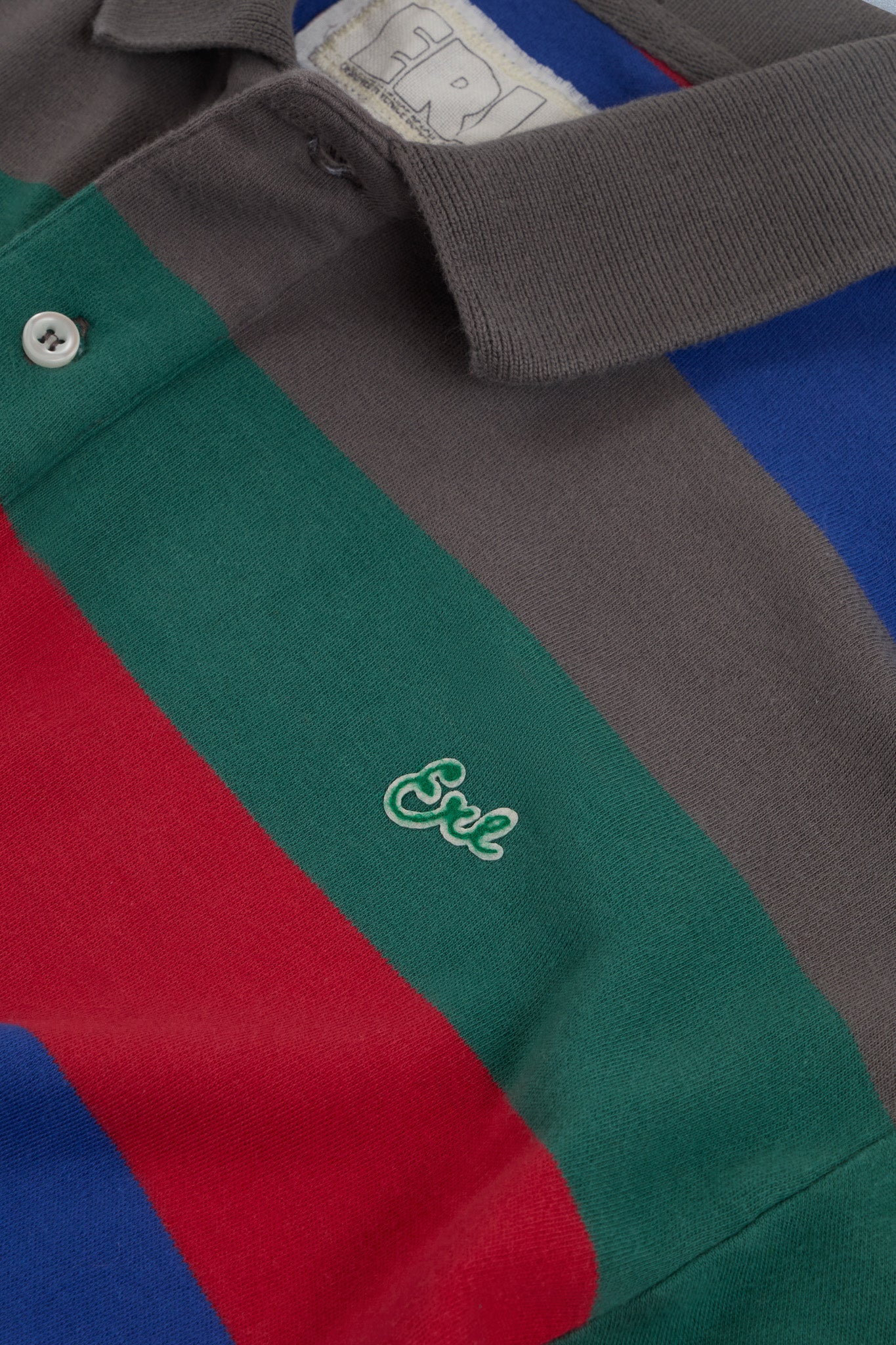 striped long sleeve polo