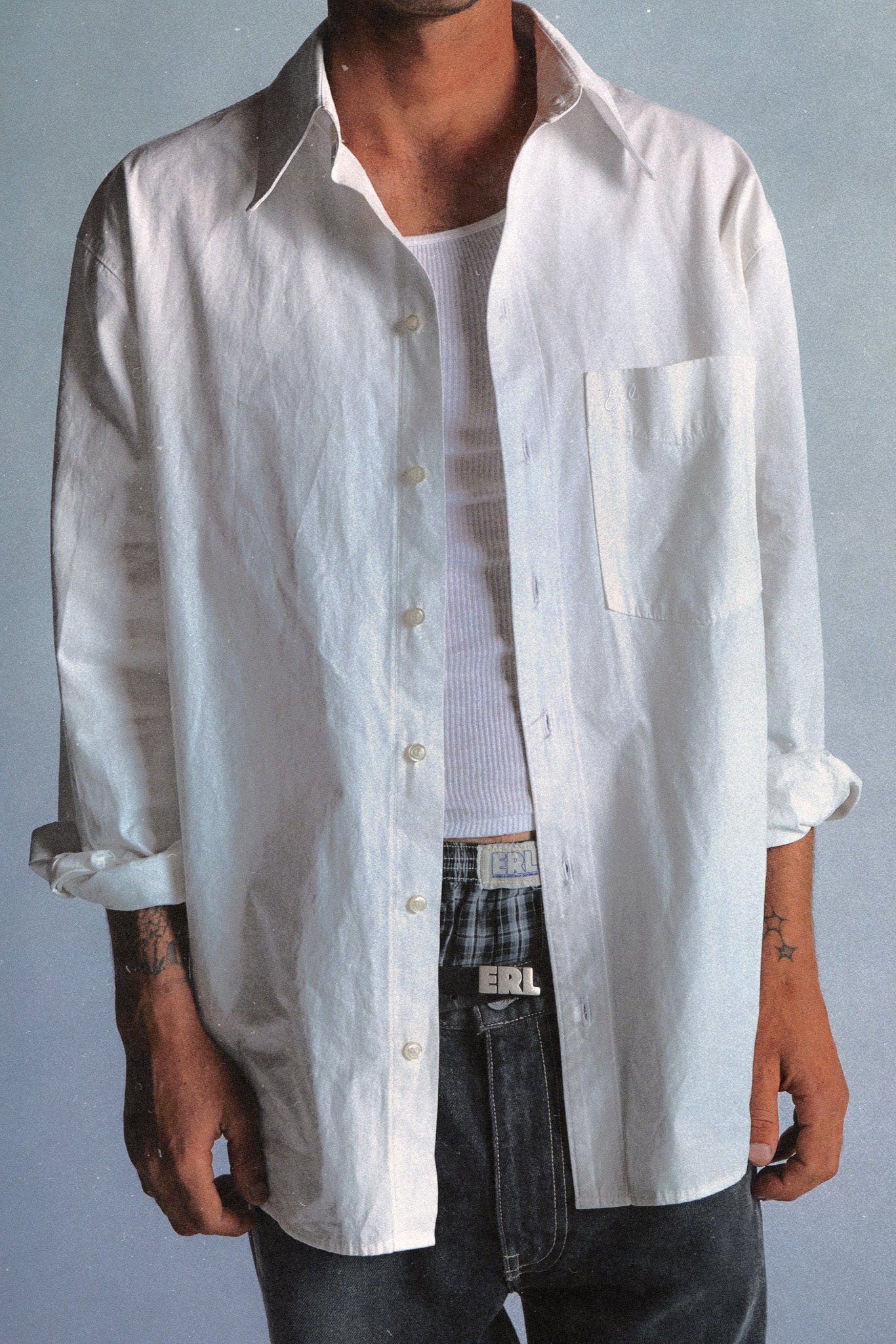 White Poplin Overshirt