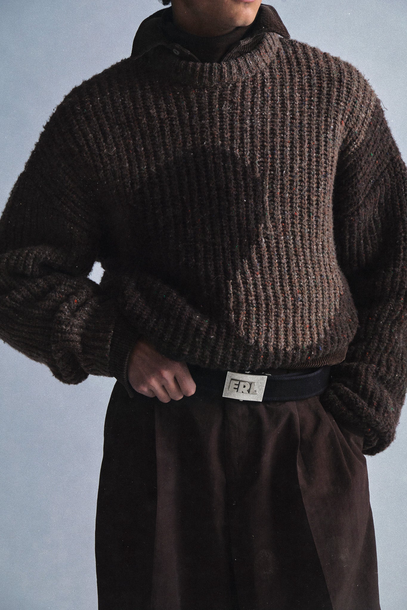 knit crewneck swirl
