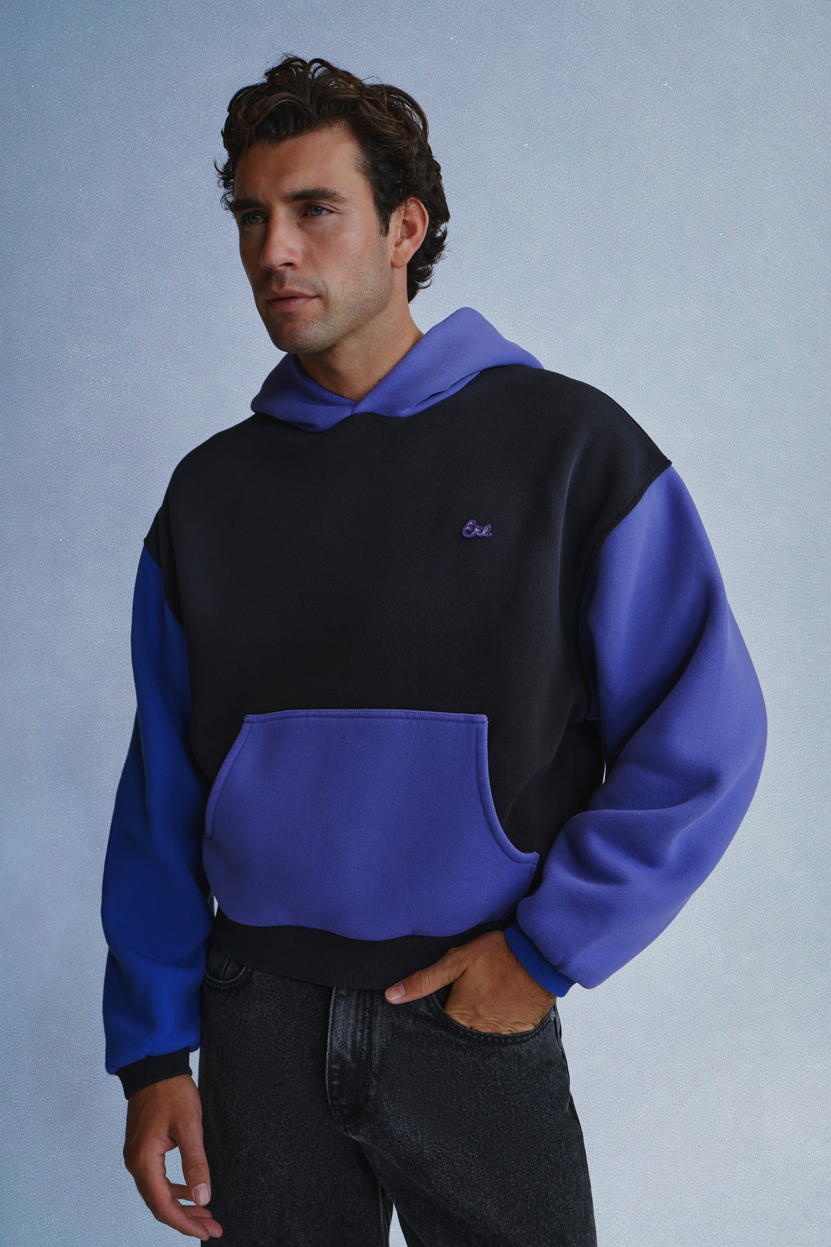 color block hoodie