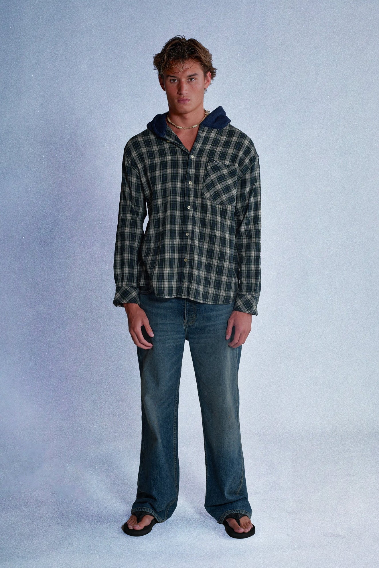 hooded plaid shirt – ERL Clothing