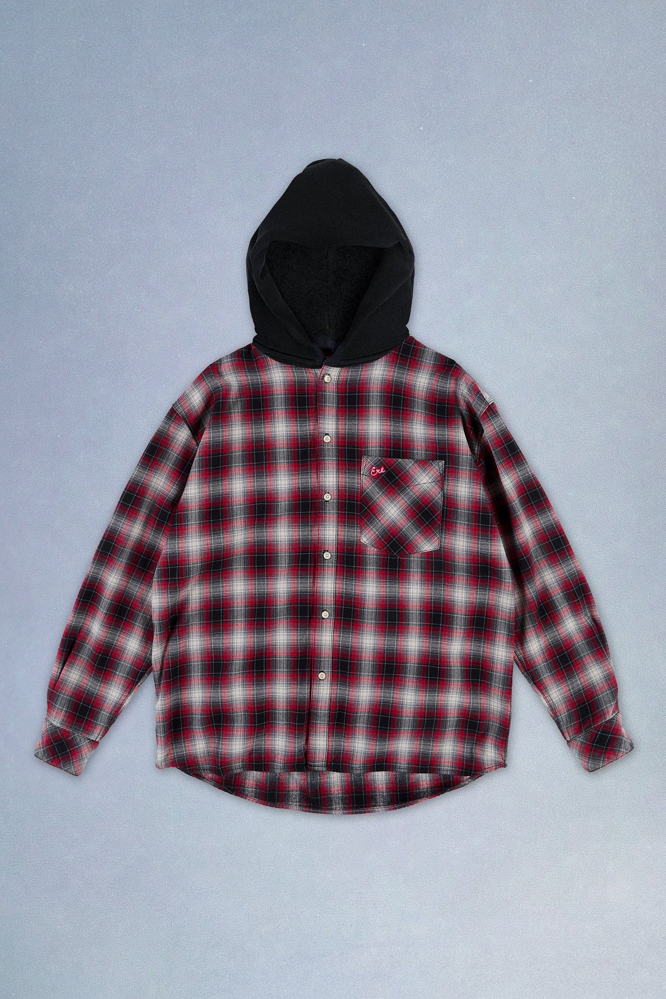 hooded plaid flannel shirt