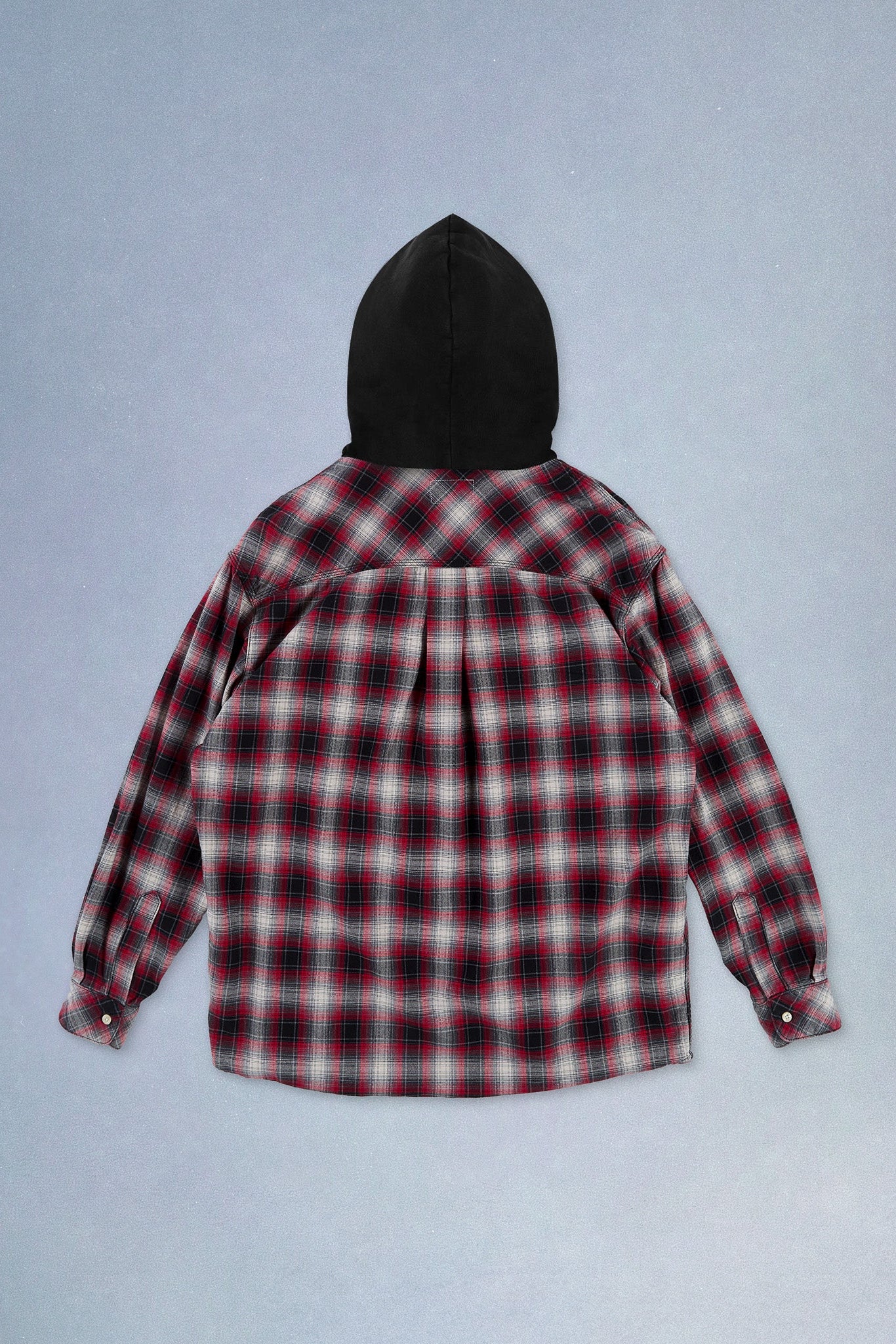 hooded plaid flannel shirt