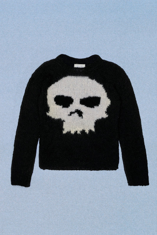 HAND KNIT ALPACA SKULL SWEATER