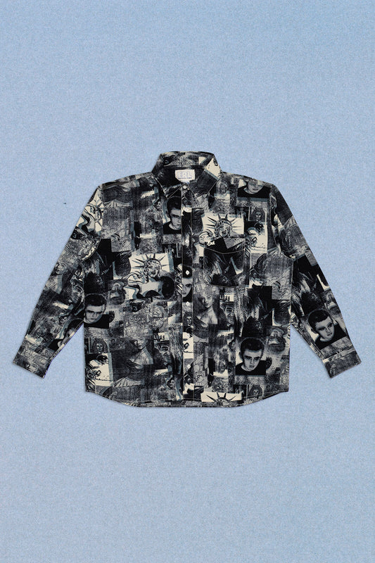 HOLLYWOOD FOREVER PRINT BUTTON UP SHIRT