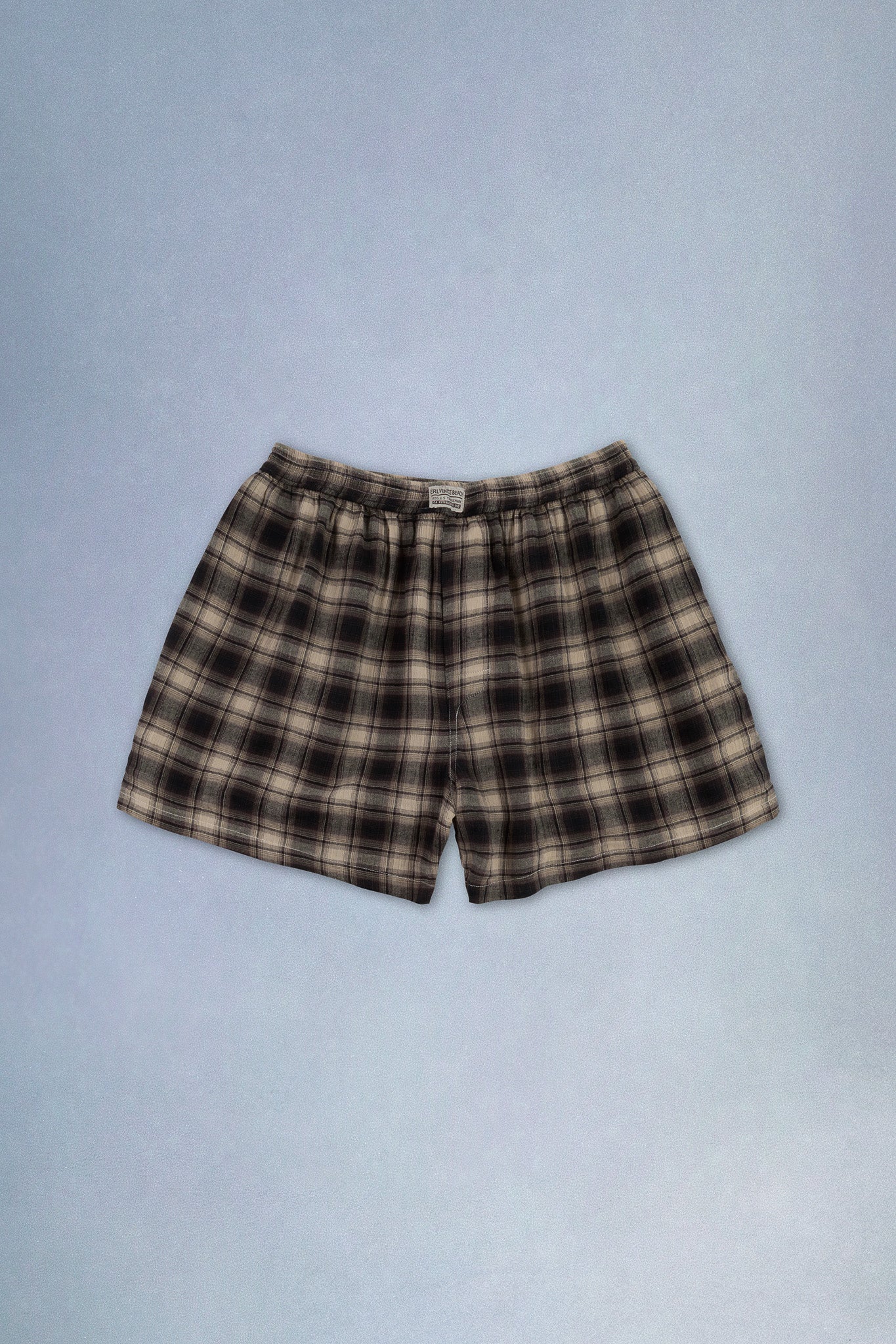 brown plaid boxer shorts