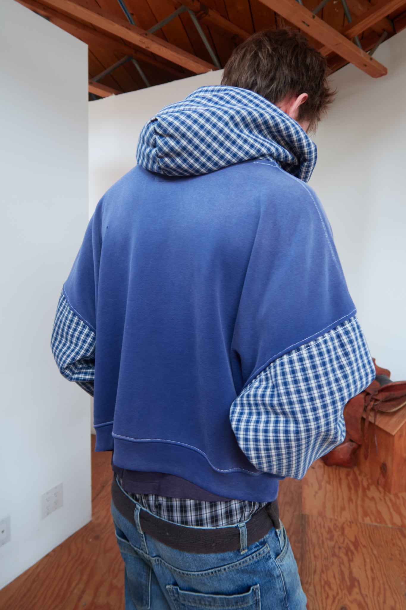 patchwork zip up hoodie – ERL Clothing
