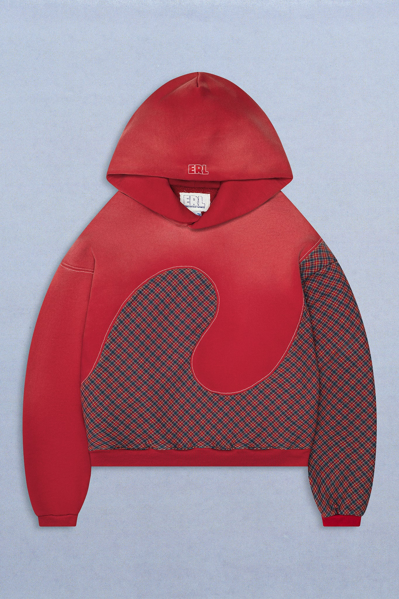 PLAID HEAVYWEIGHT SWIRL HOODIE