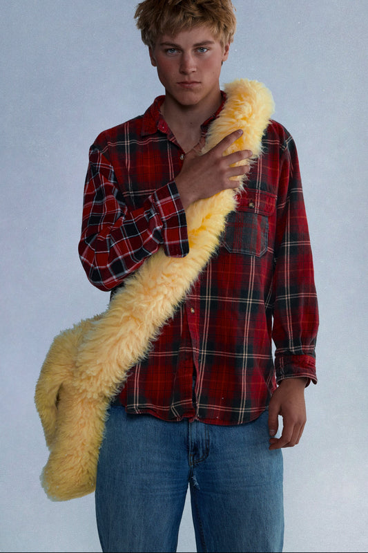 Shearling messenger bag