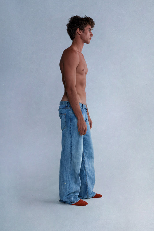 Denim Straight Leg Jeans