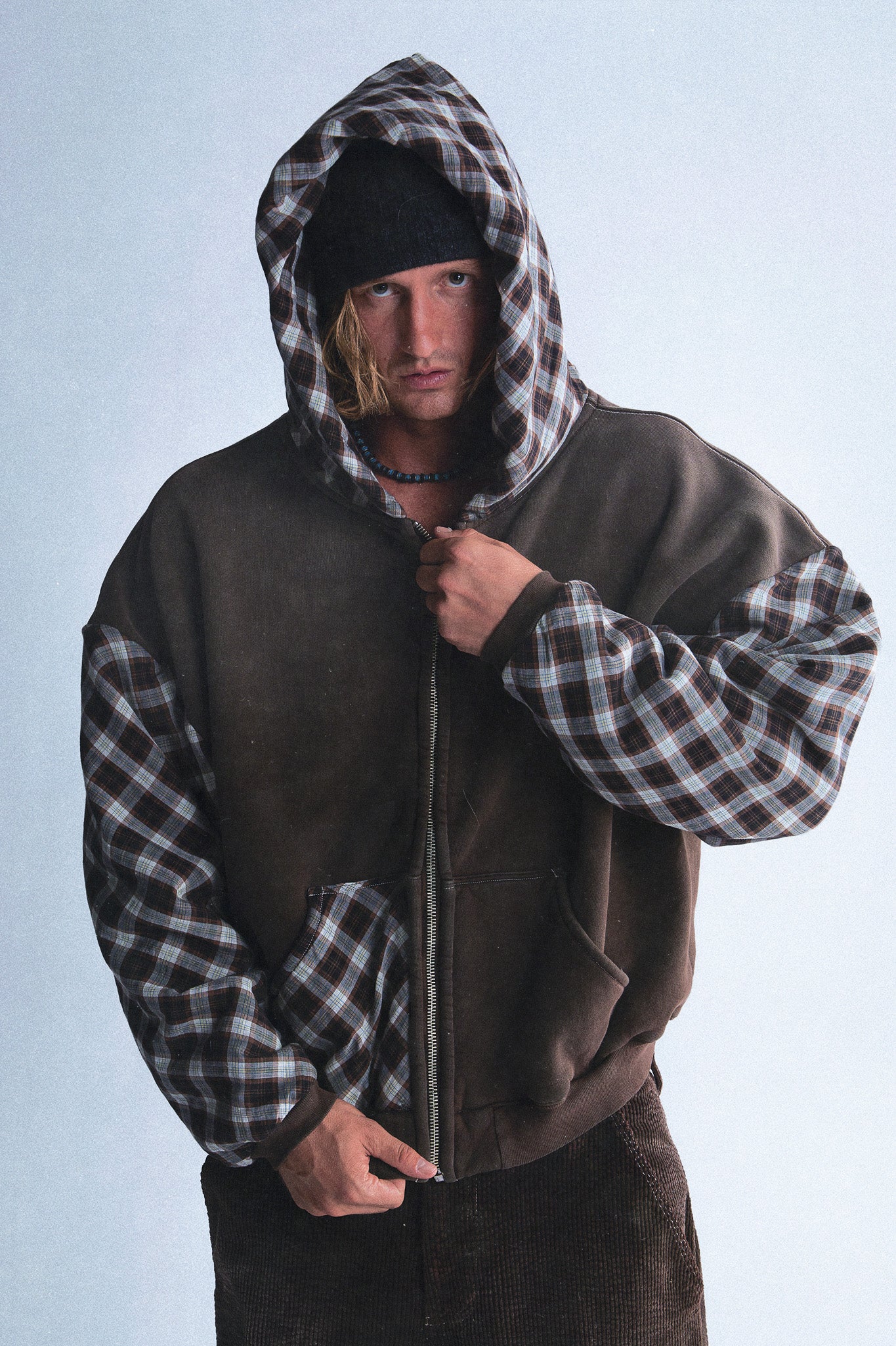 PATCHWORK HEAVYWEIGHT ZIP UP HOODIE