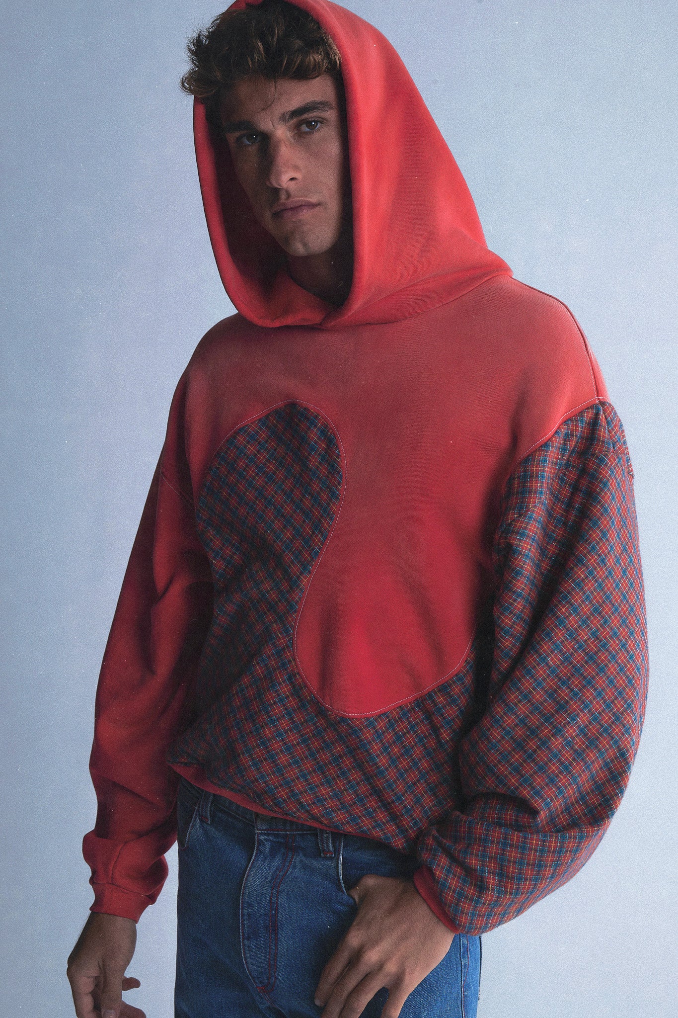 PLAID HEAVYWEIGHT SWIRL HOODIE