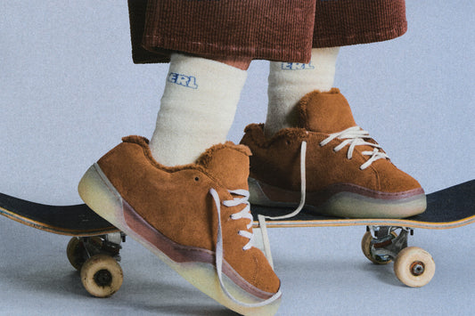 NATURAL BROWN VAMP SKATE SHOE