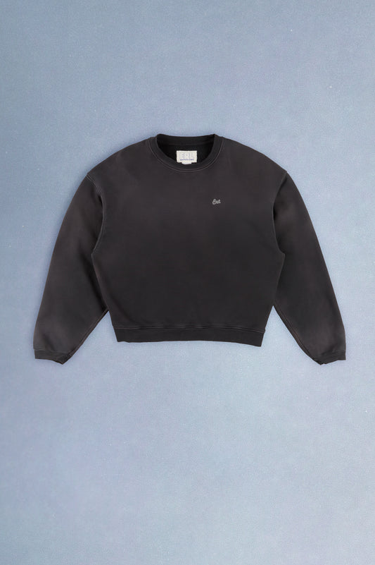 Black Sunfaded Crewneck