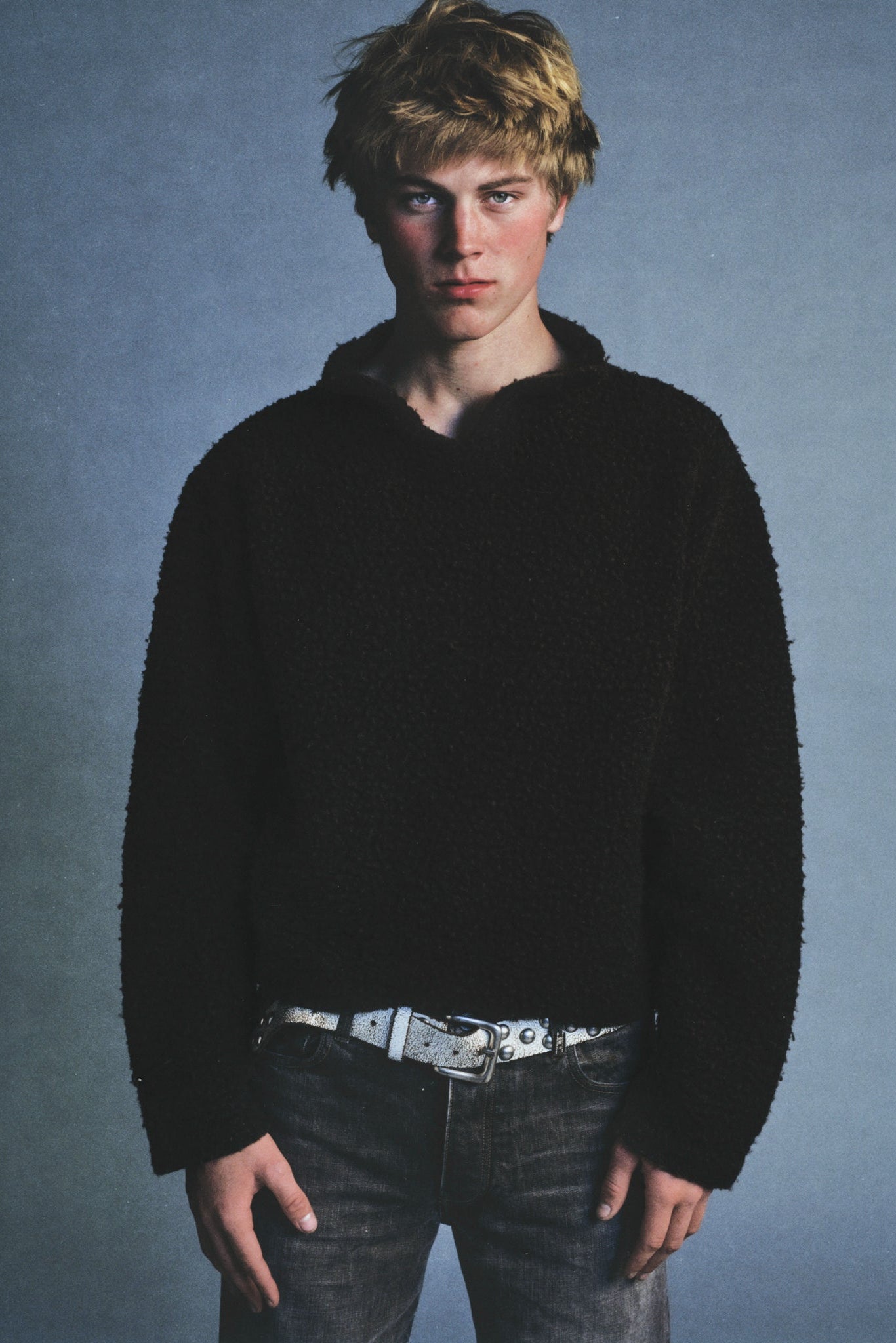 Sherpa Slit-Neck Sweater