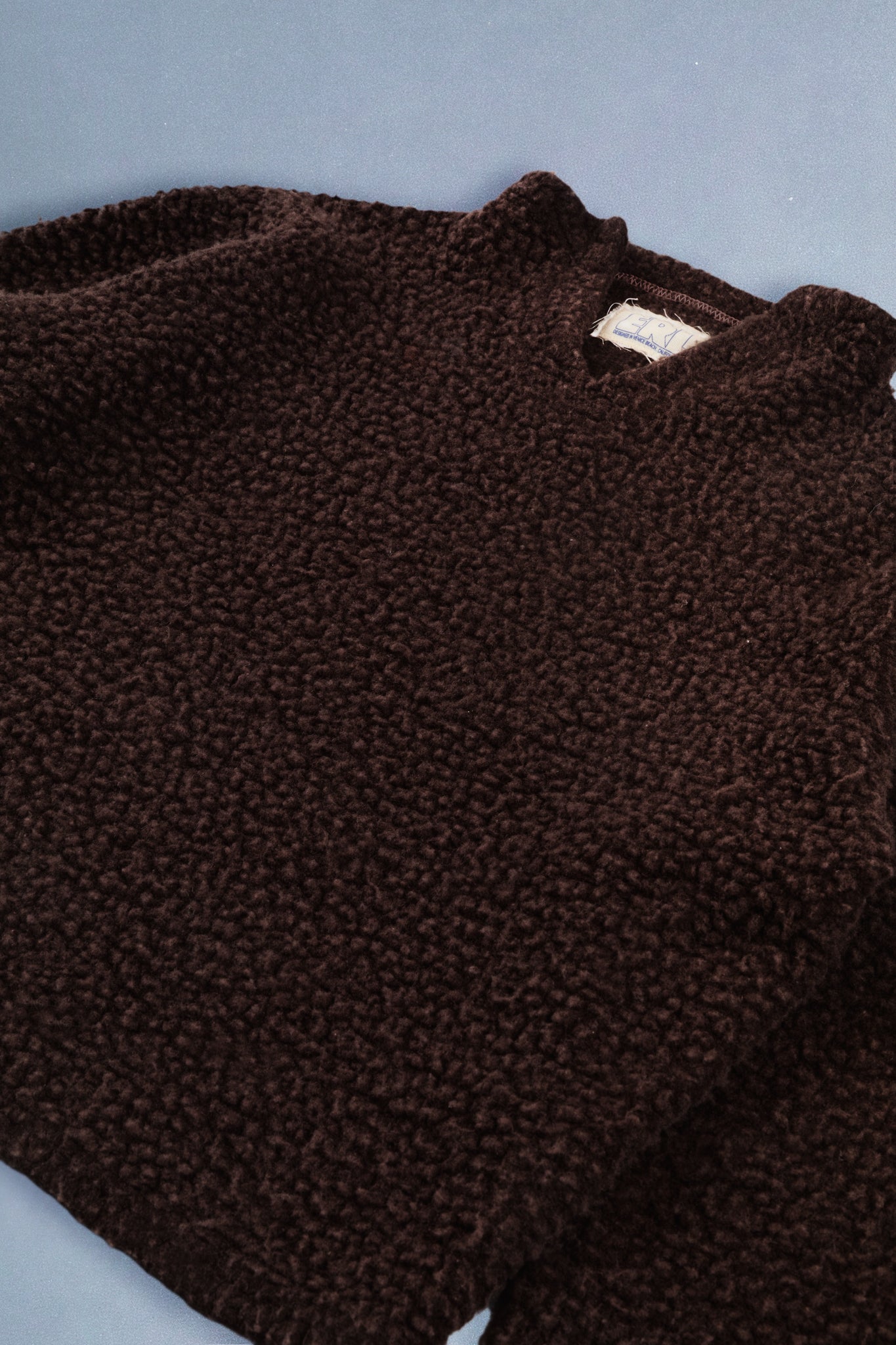 Sherpa Slit-Neck Sweater