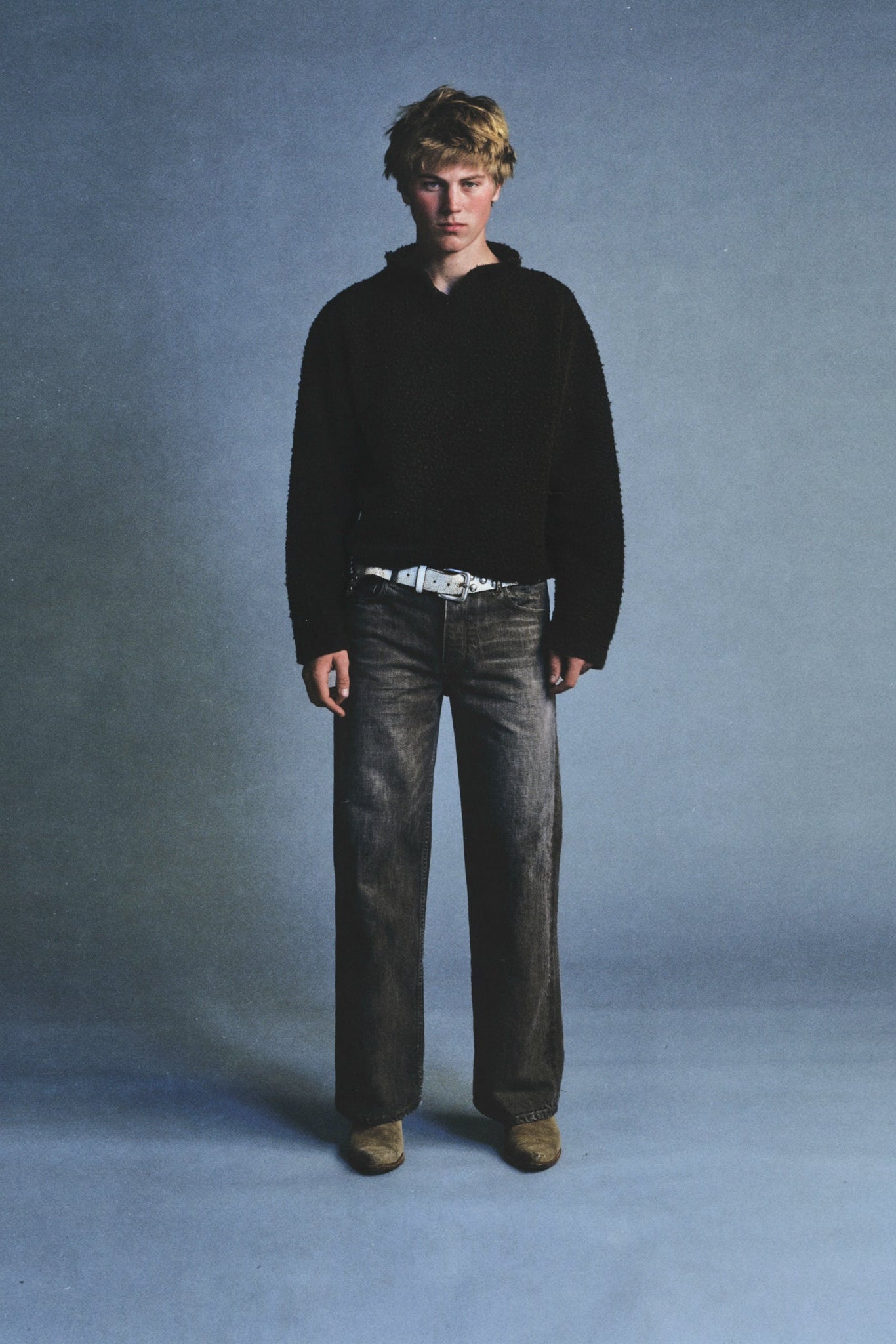 Sherpa Slit-Neck Sweater