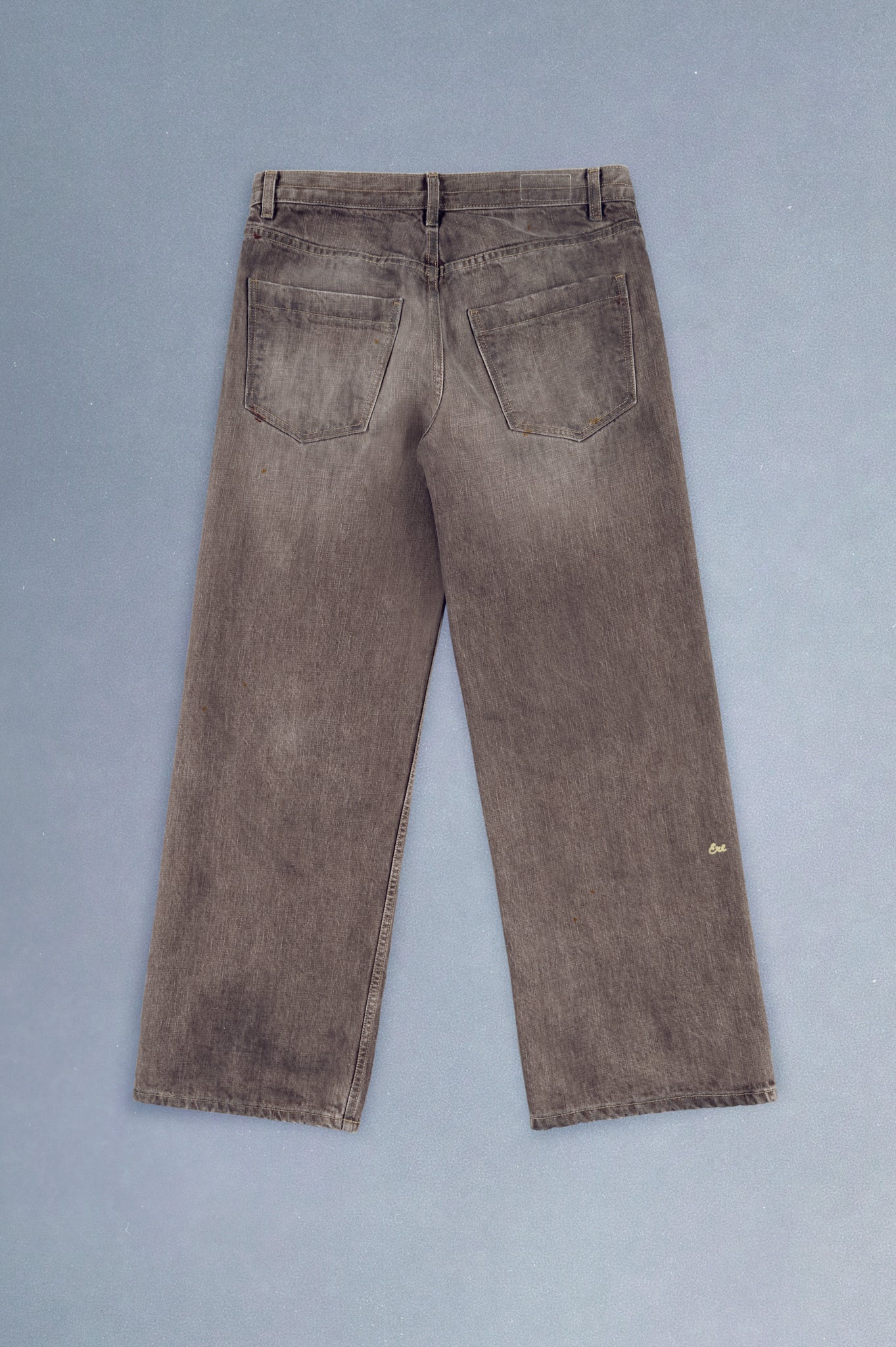 Faded Brown Denim Jeans