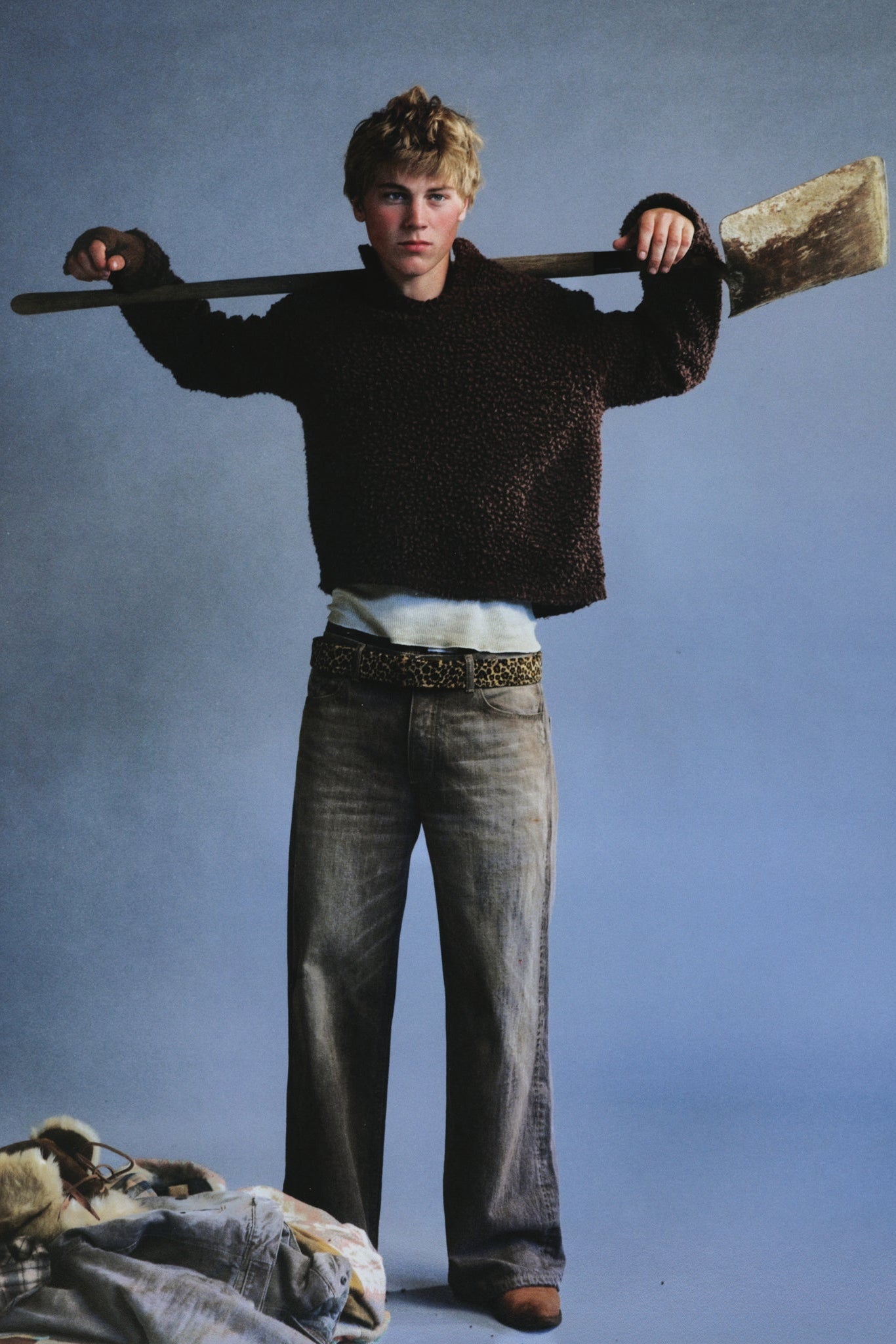 Sherpa Slit-Neck Sweater