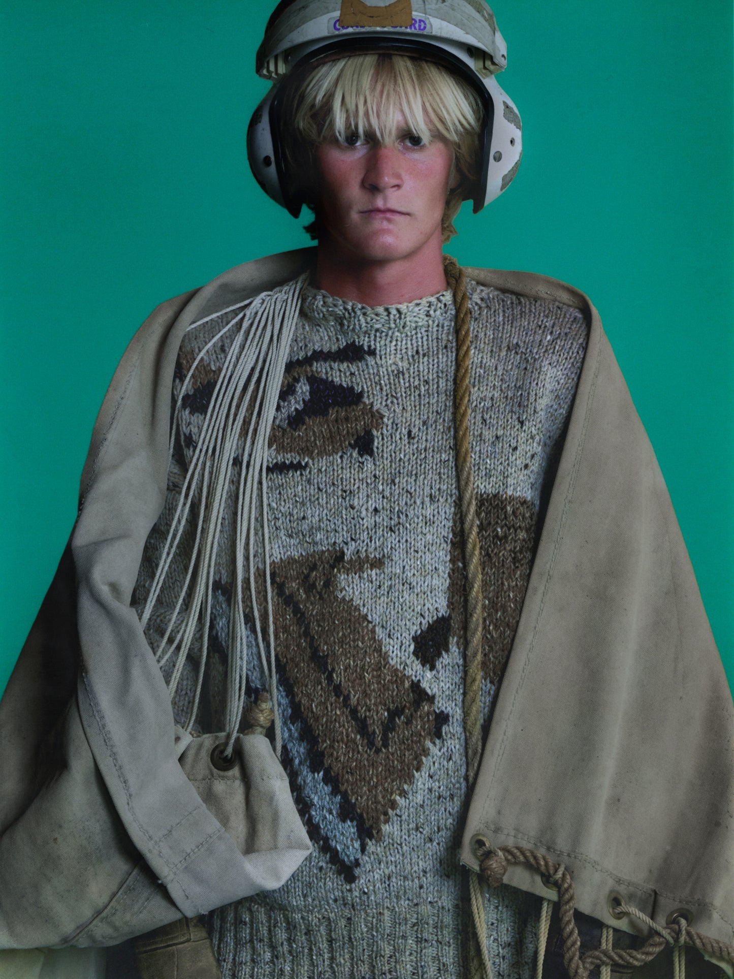 helicopter hand-knit sweater