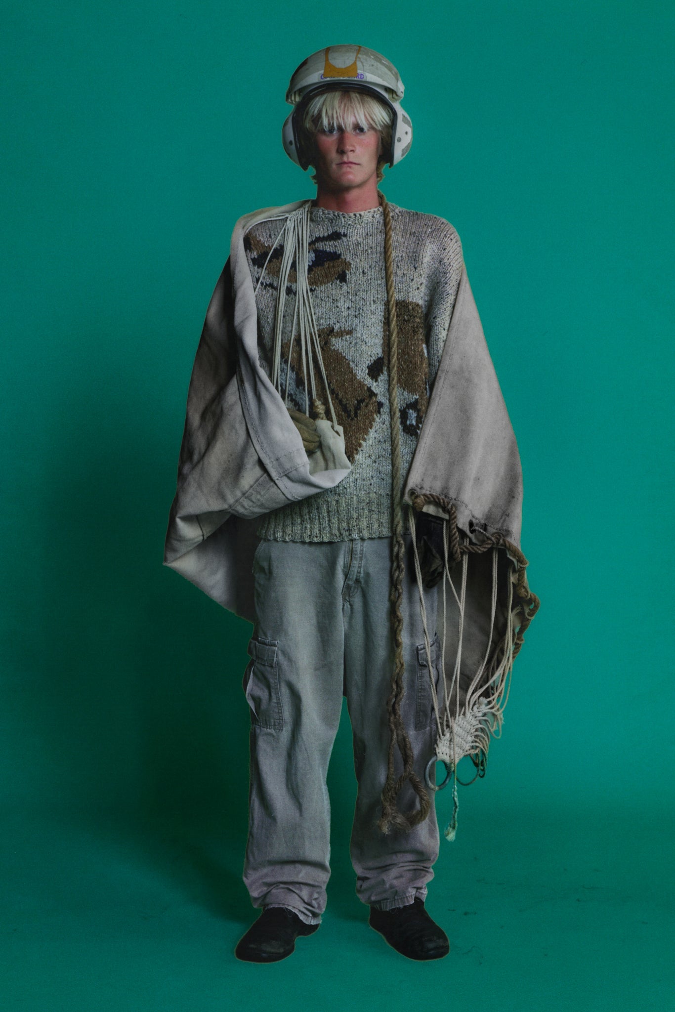 helicopter hand-knit sweater