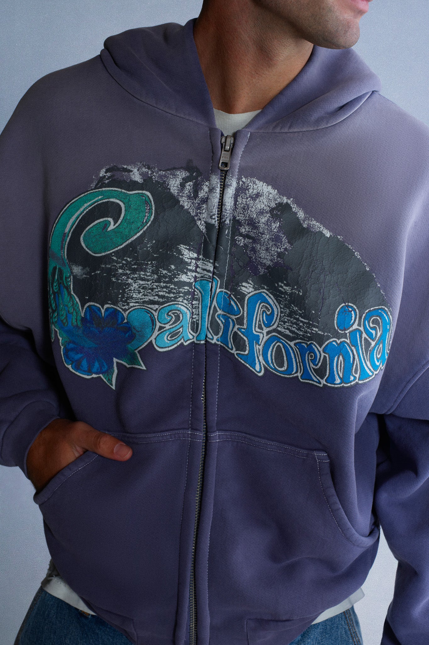 california zip up hoodie