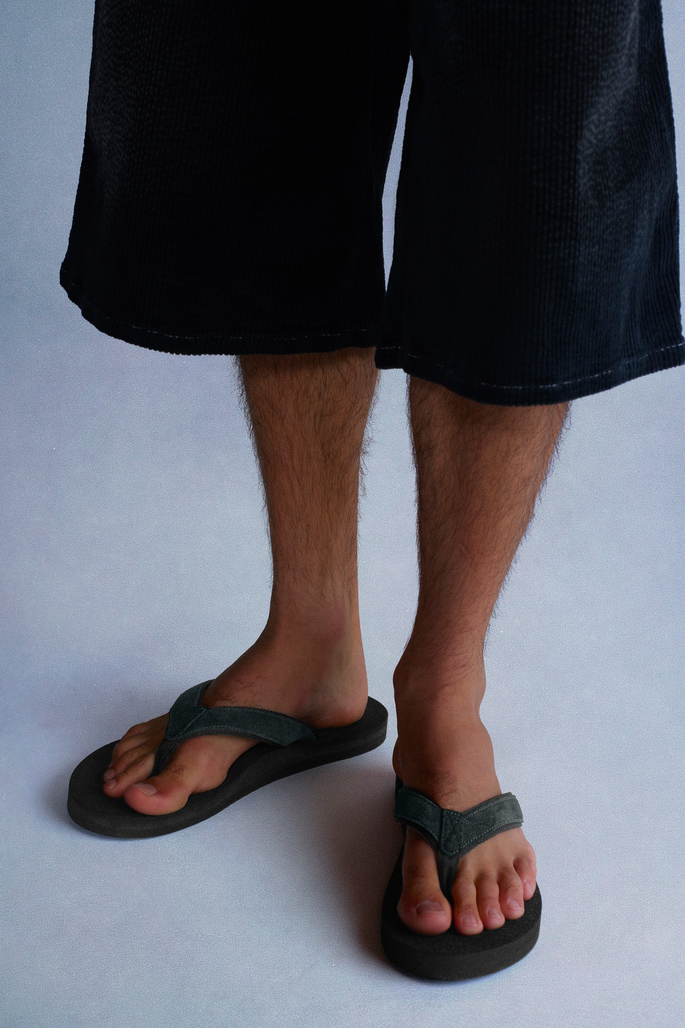 black flip flops
