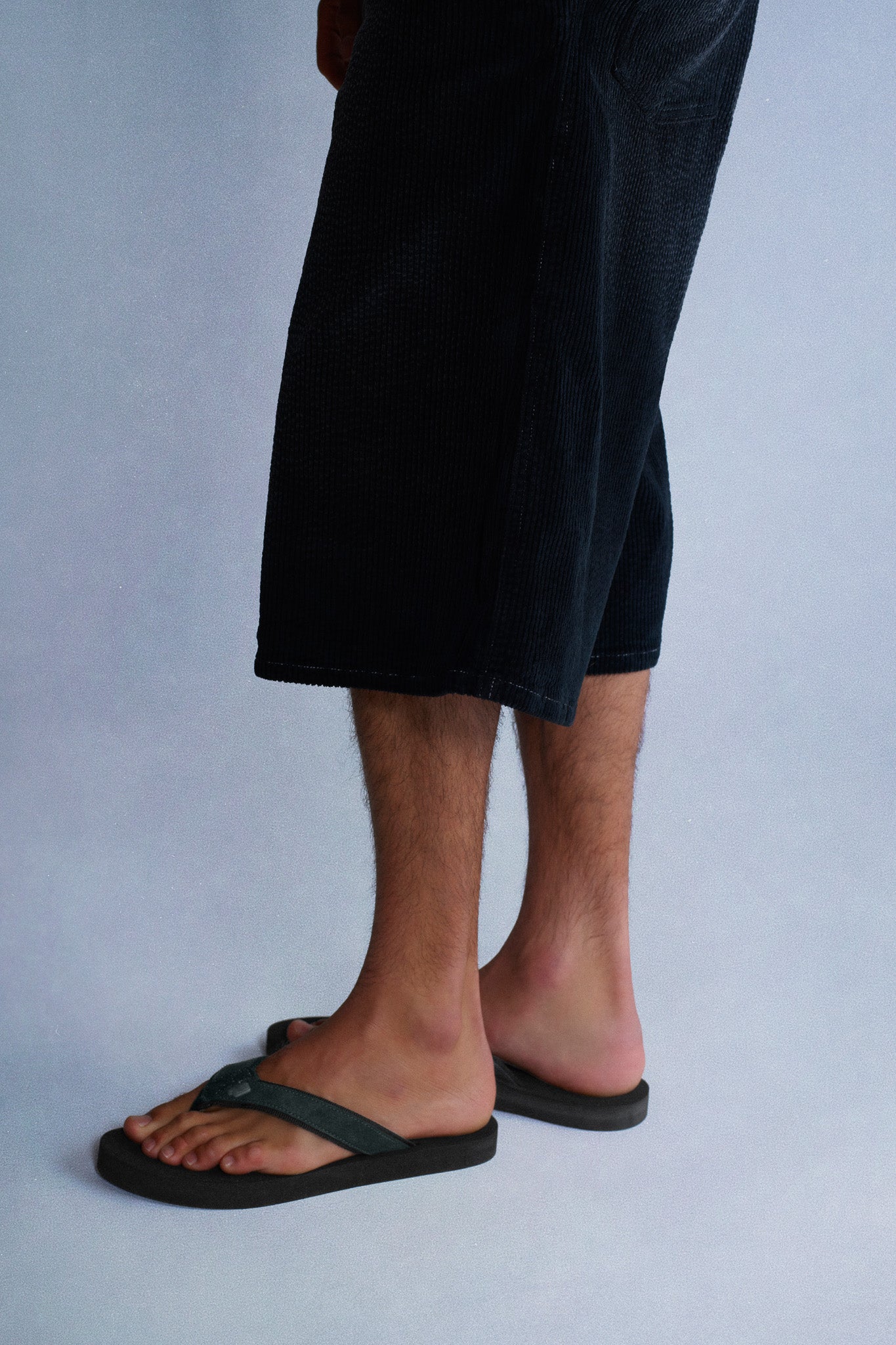black flip flops