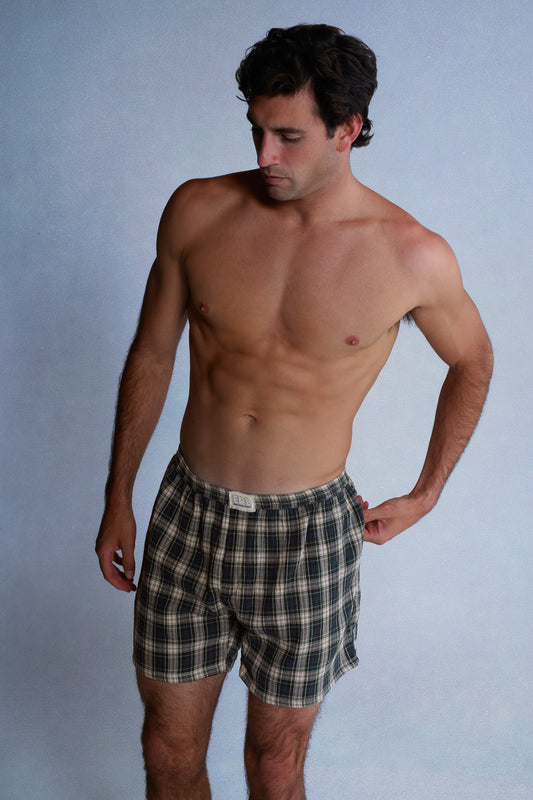 green plaid boxers
