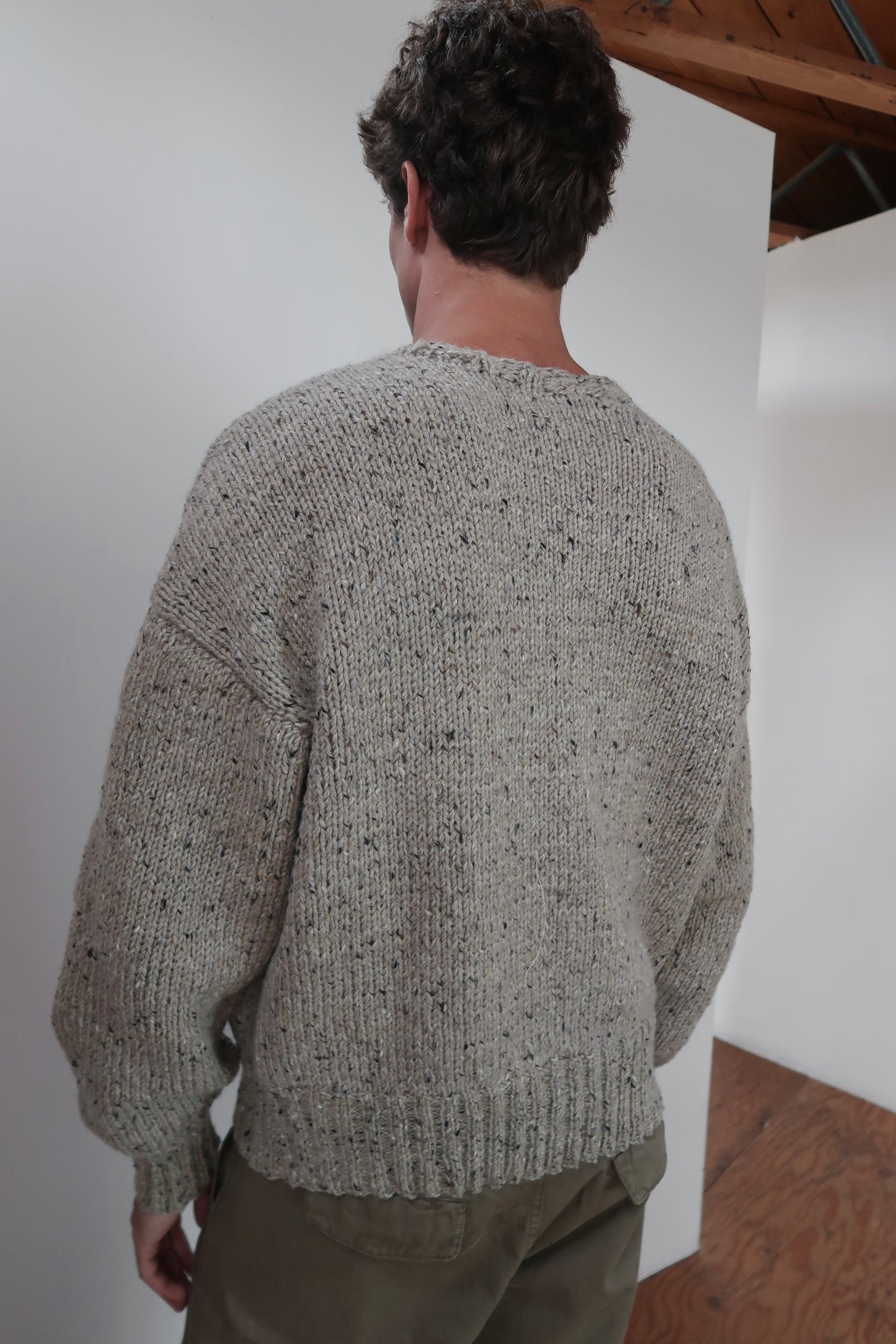 helicopter hand-knit sweater