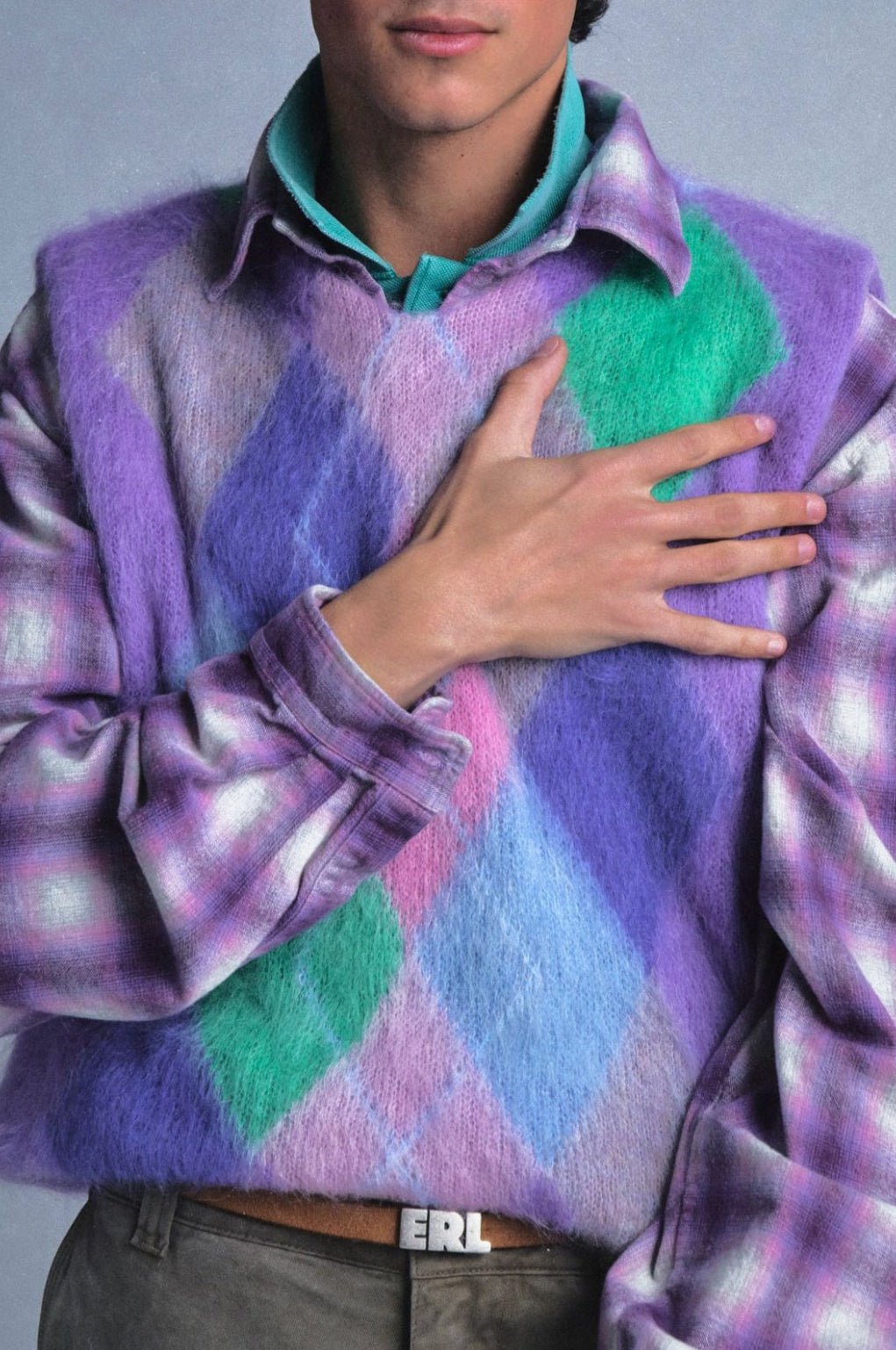 Argyle Mohair Vest