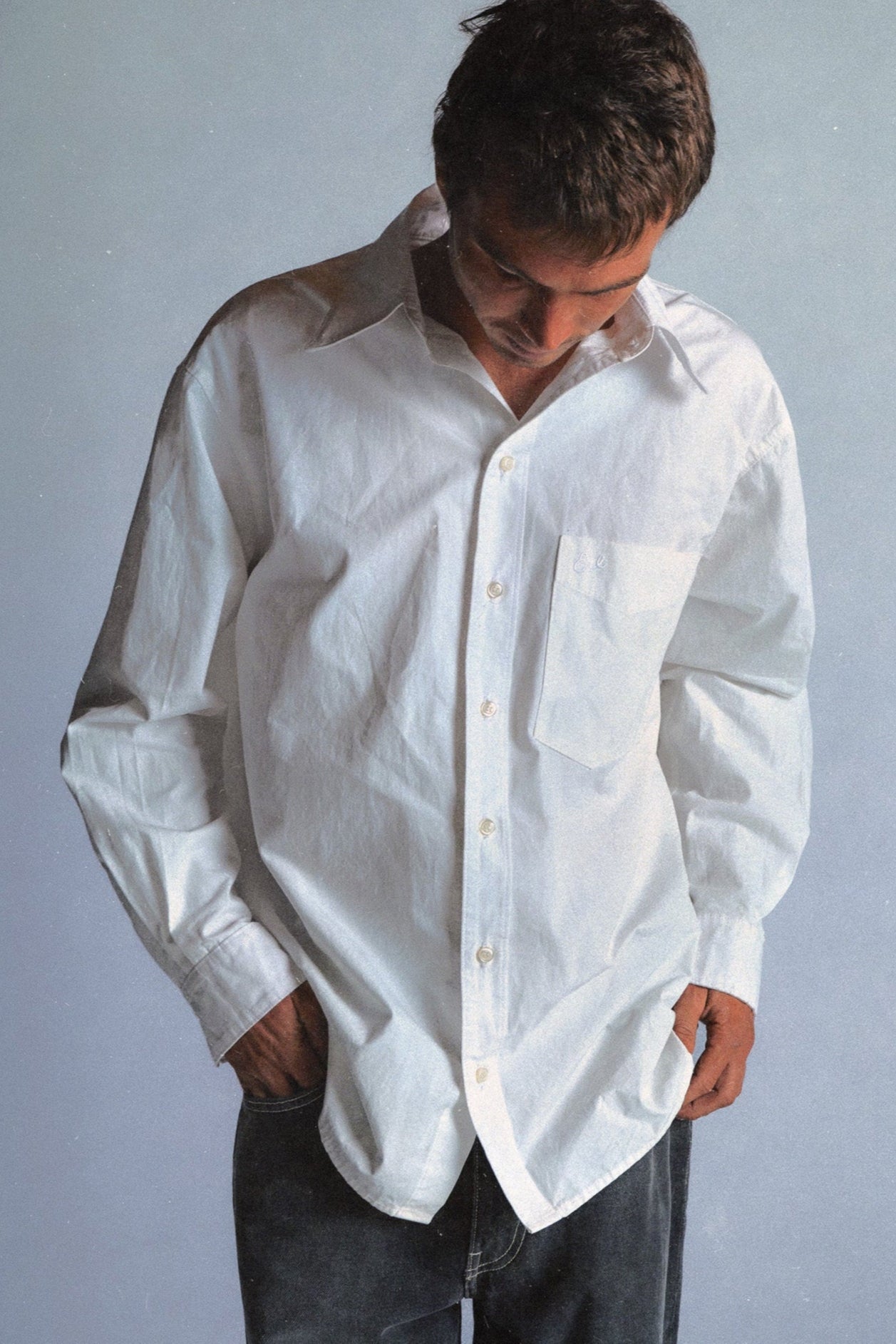 White Poplin Overshirt
