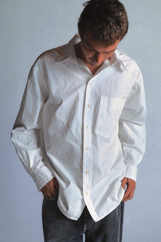 White Poplin Overshirt