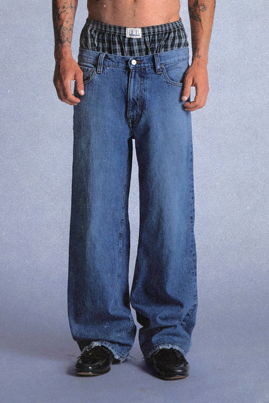 Denim Straight Leg Jeans