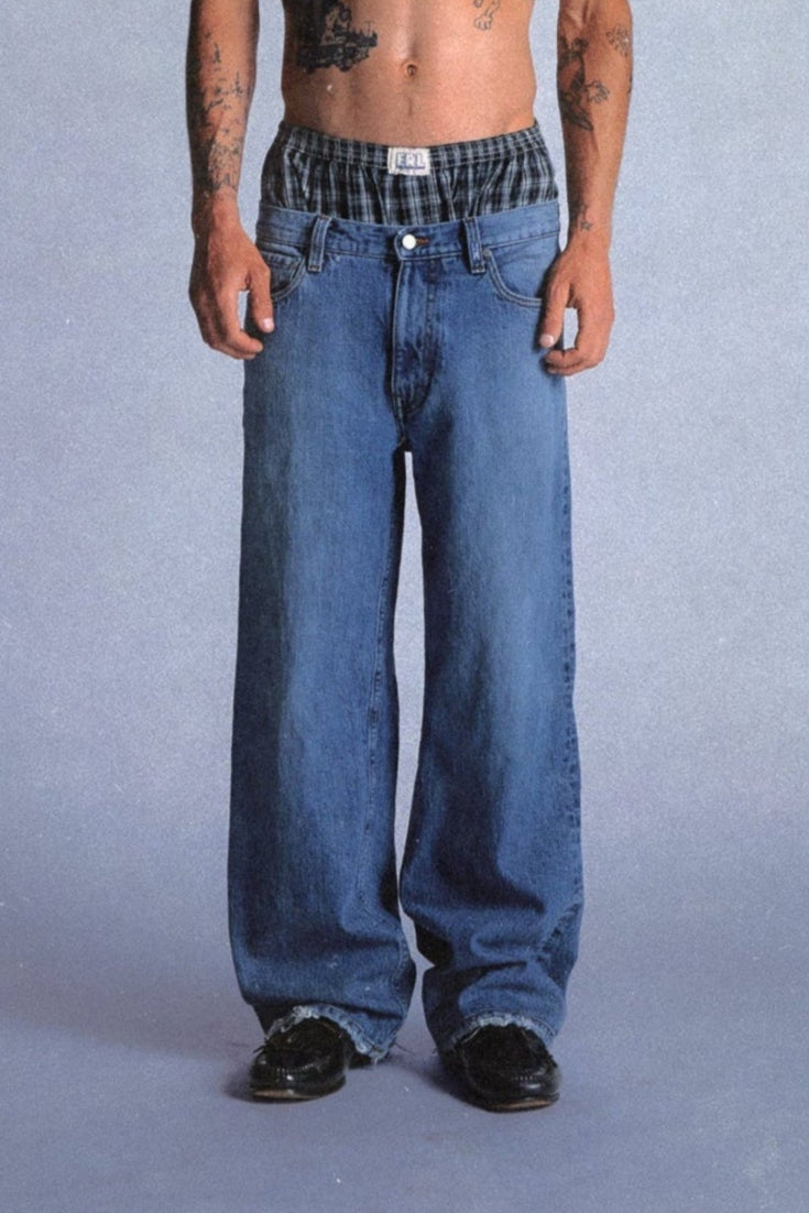 Denim Straight Leg Jeans
