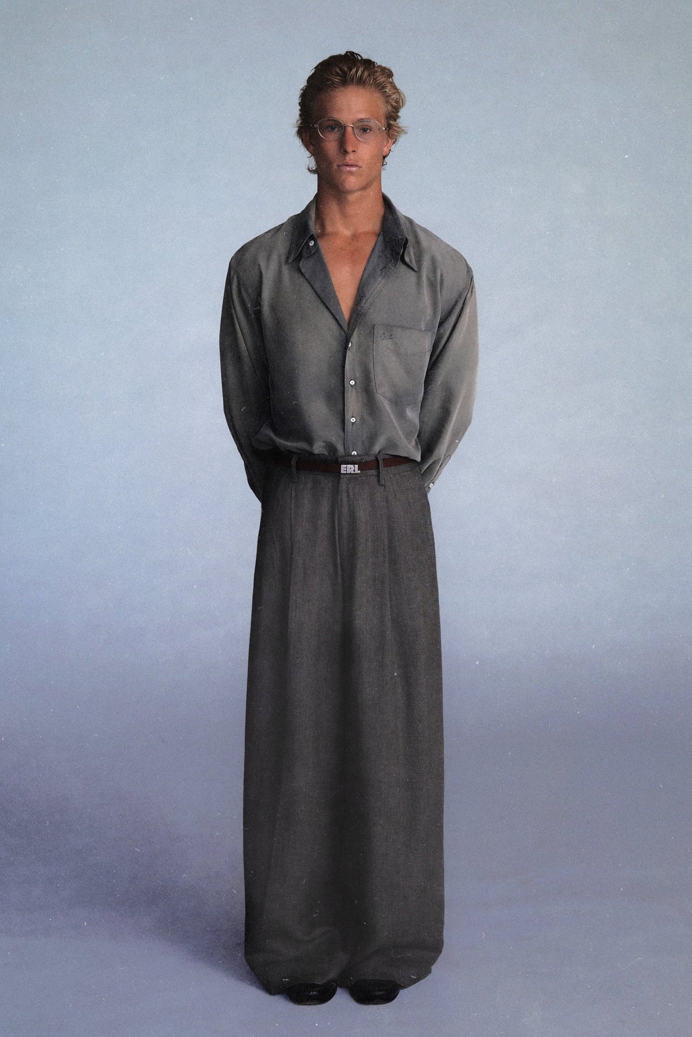 pleated suit trousers