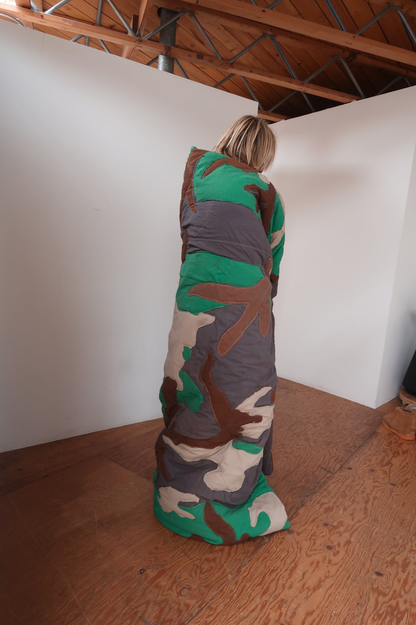 hand stitched camo quilt