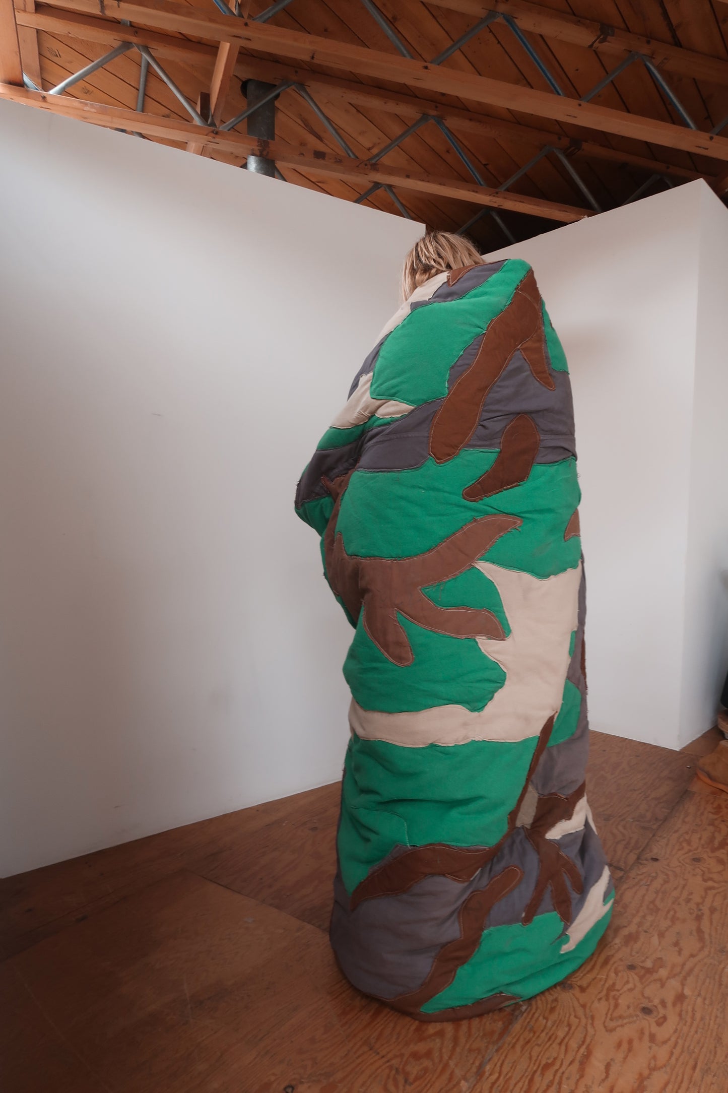 hand stitched camo quilt