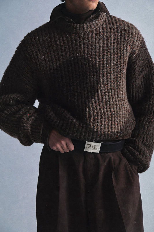 knit crewneck swirl