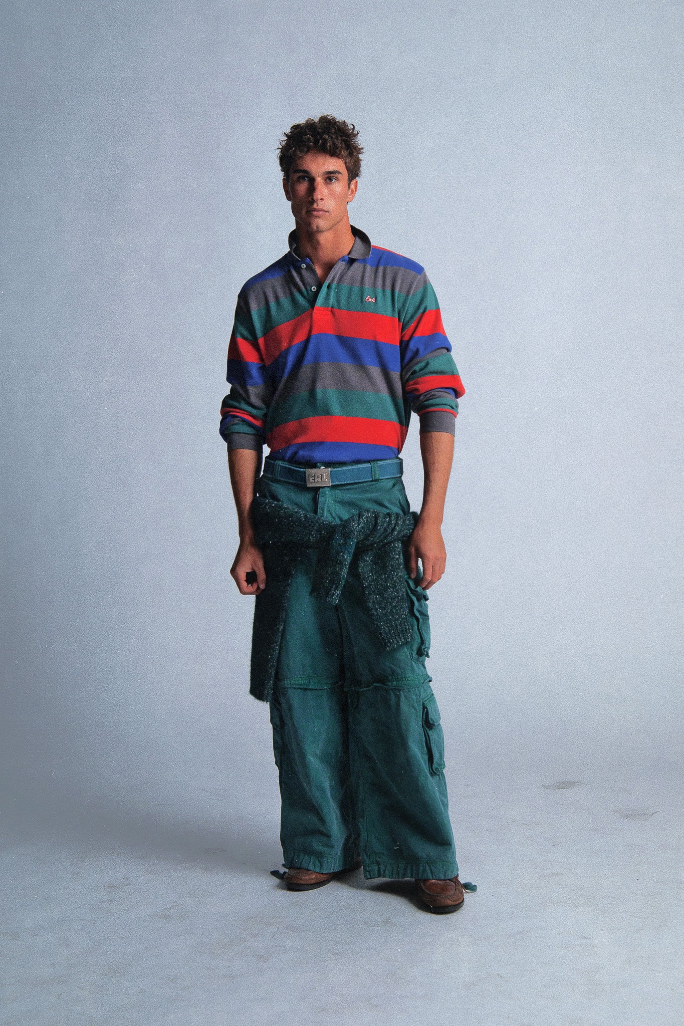 zip-off cargo pants woven green