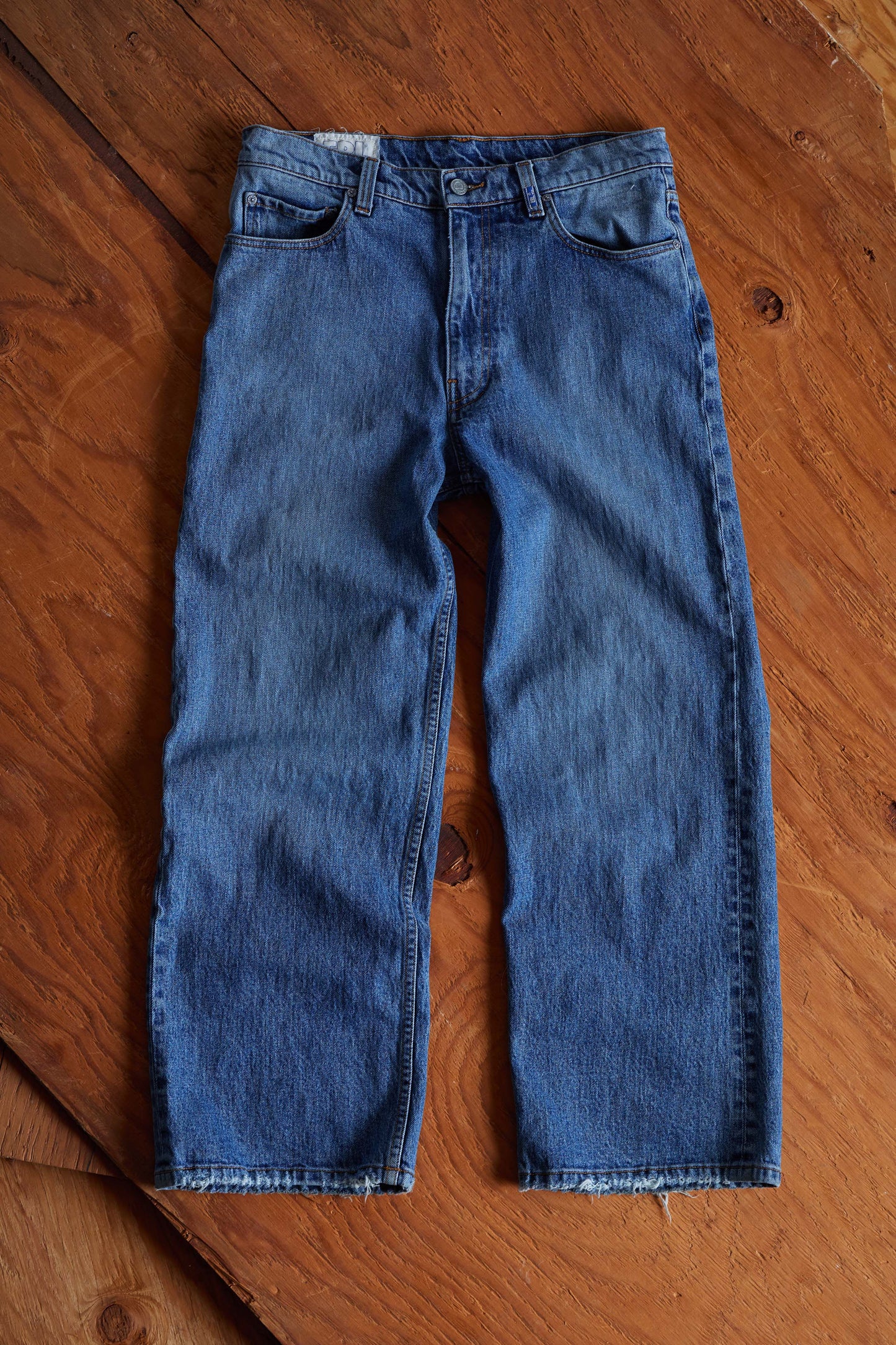 Denim Straight Leg Jeans