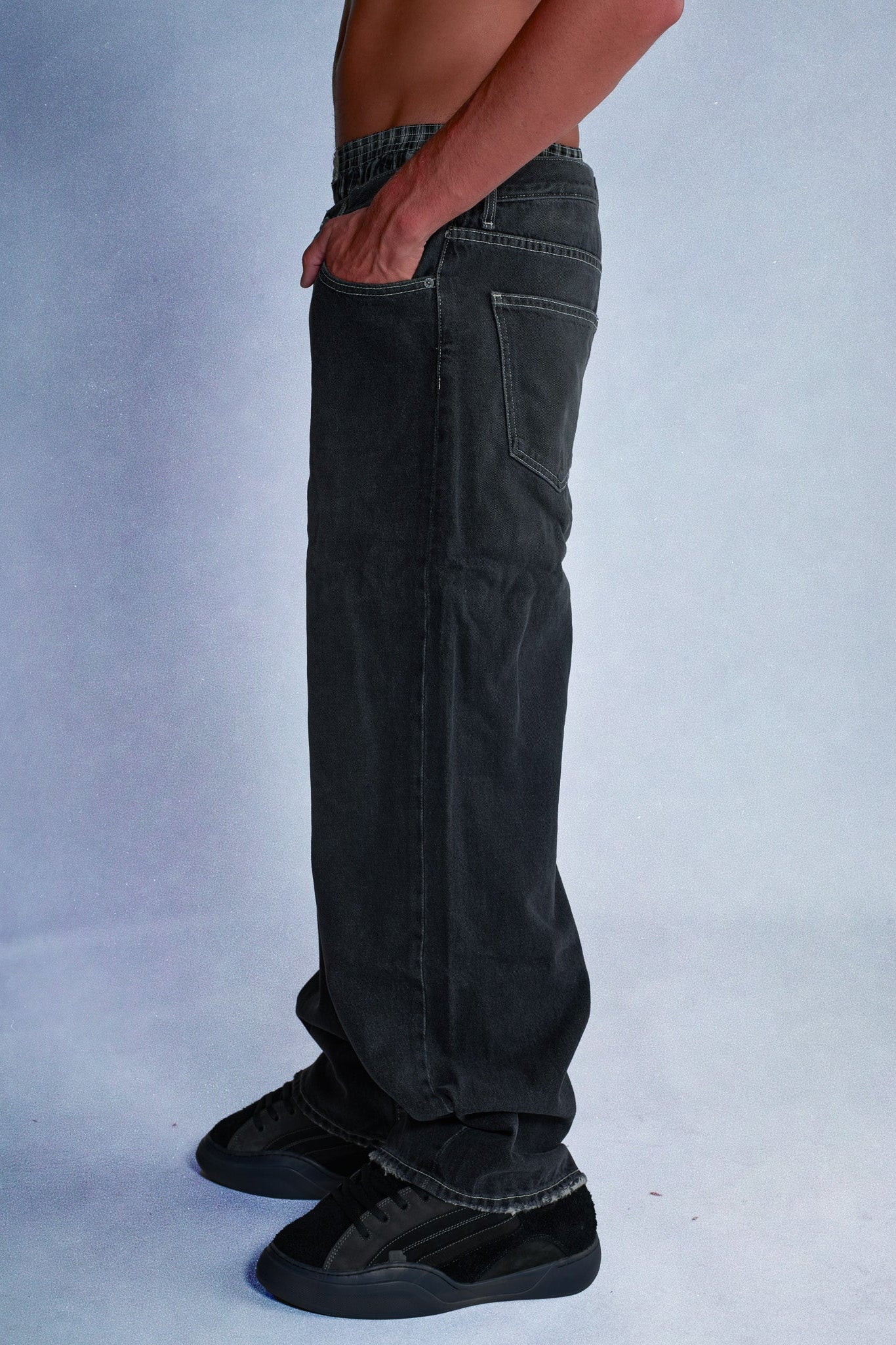 Faded Black Relaxed Jeans