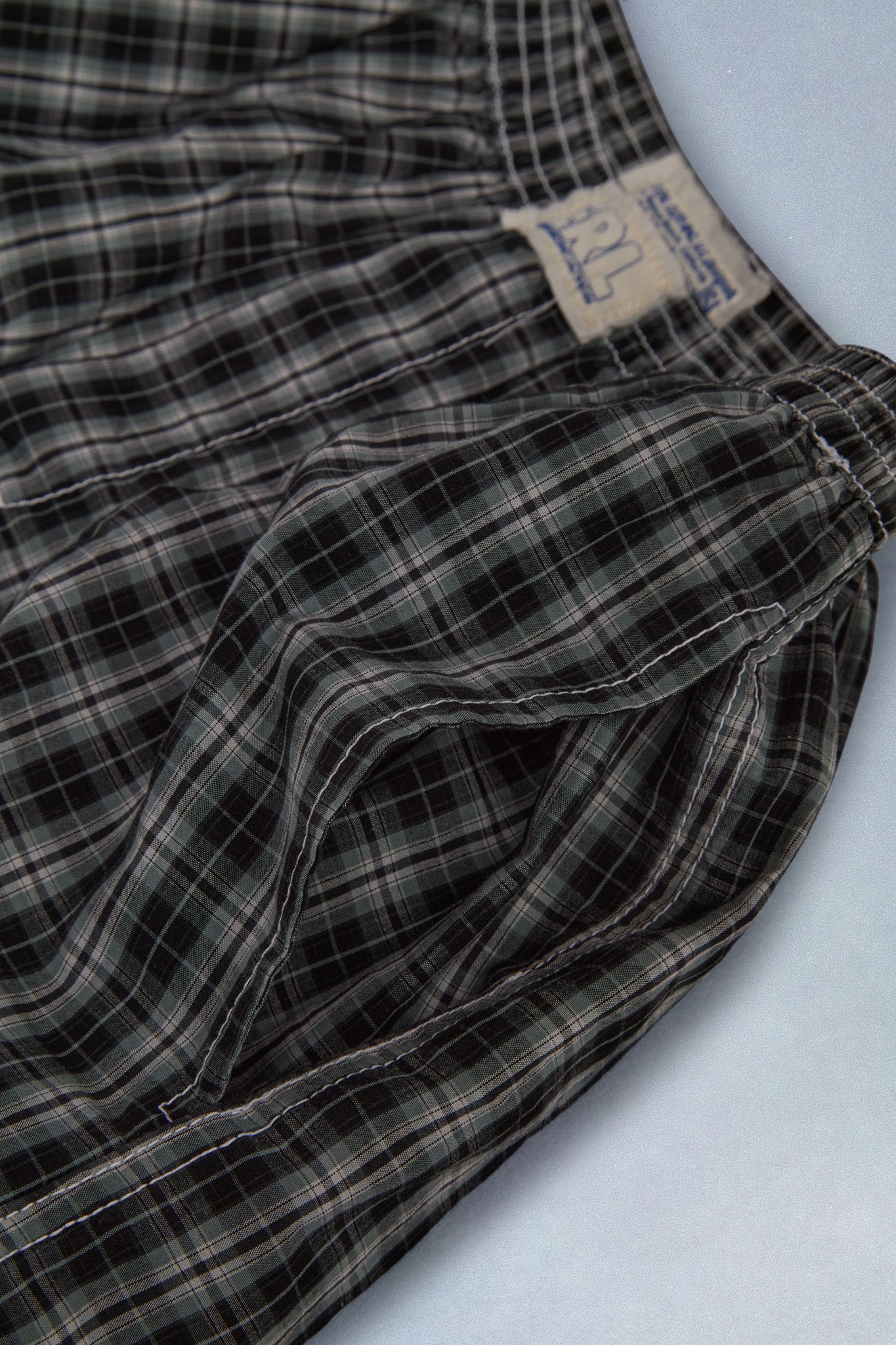 black plaid boxers