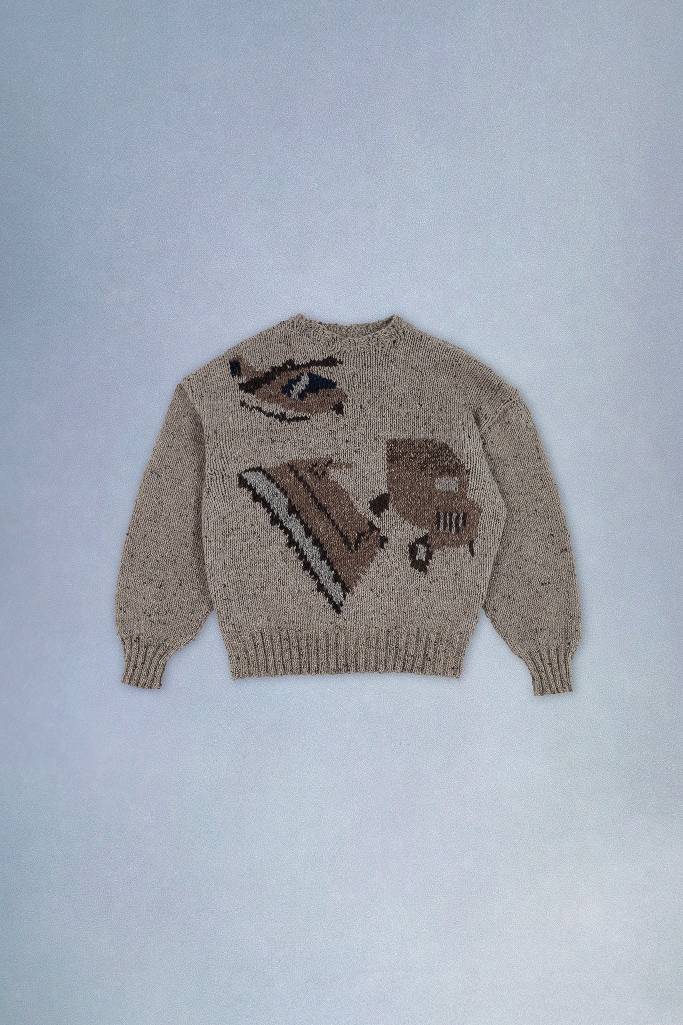 helicopter hand-knit sweater