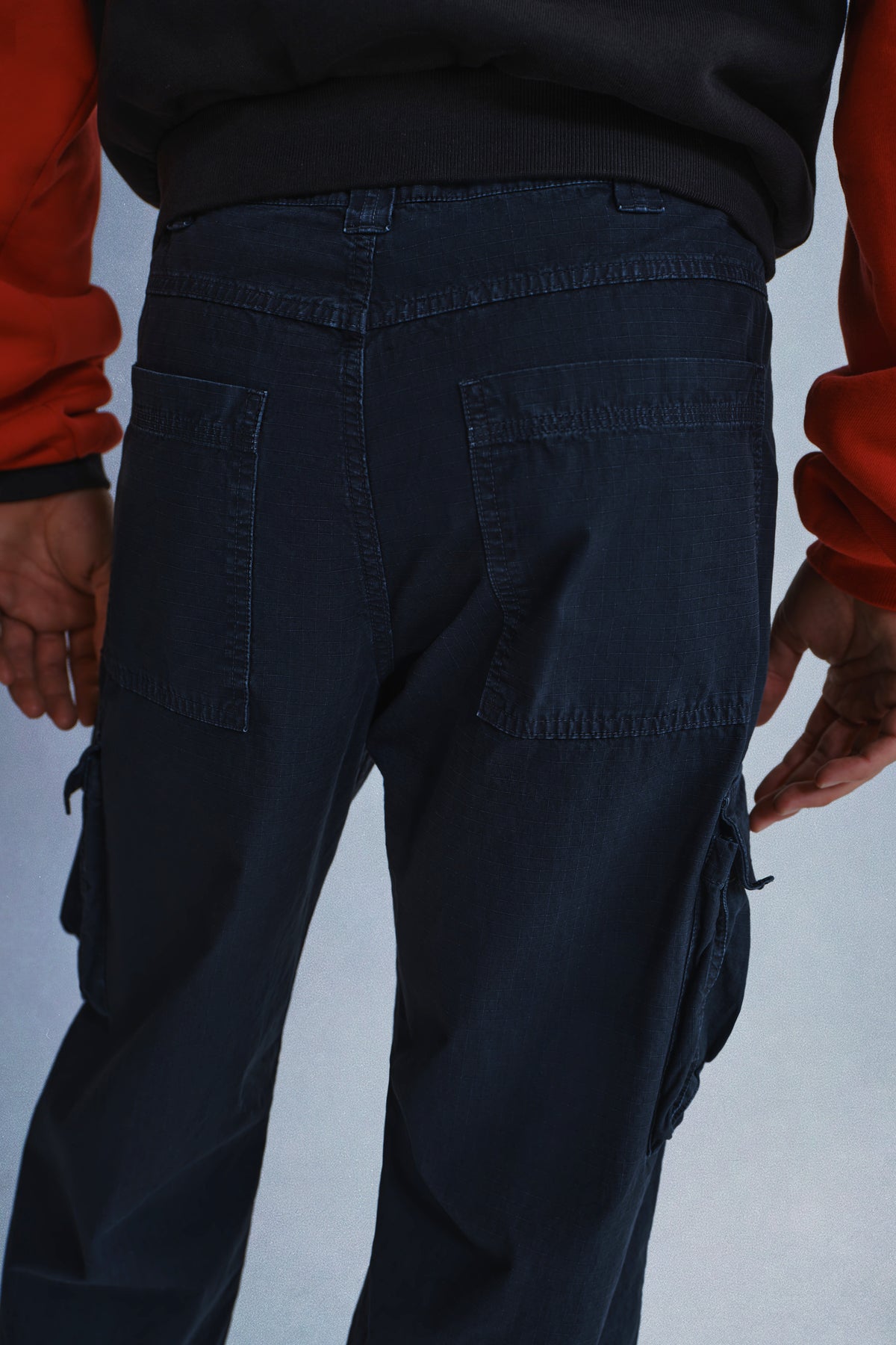 black ripstop cargo pants