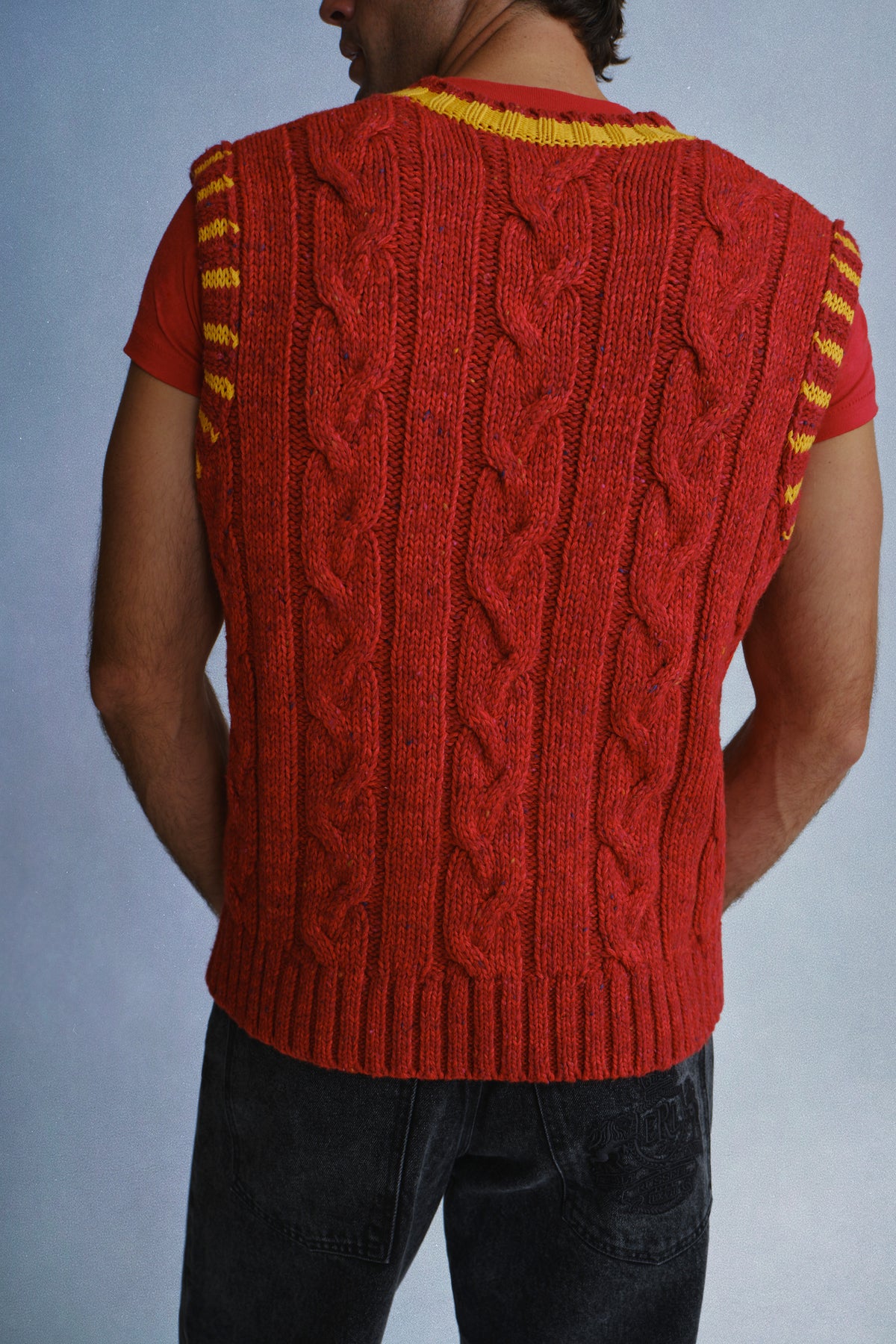 cable knit vest