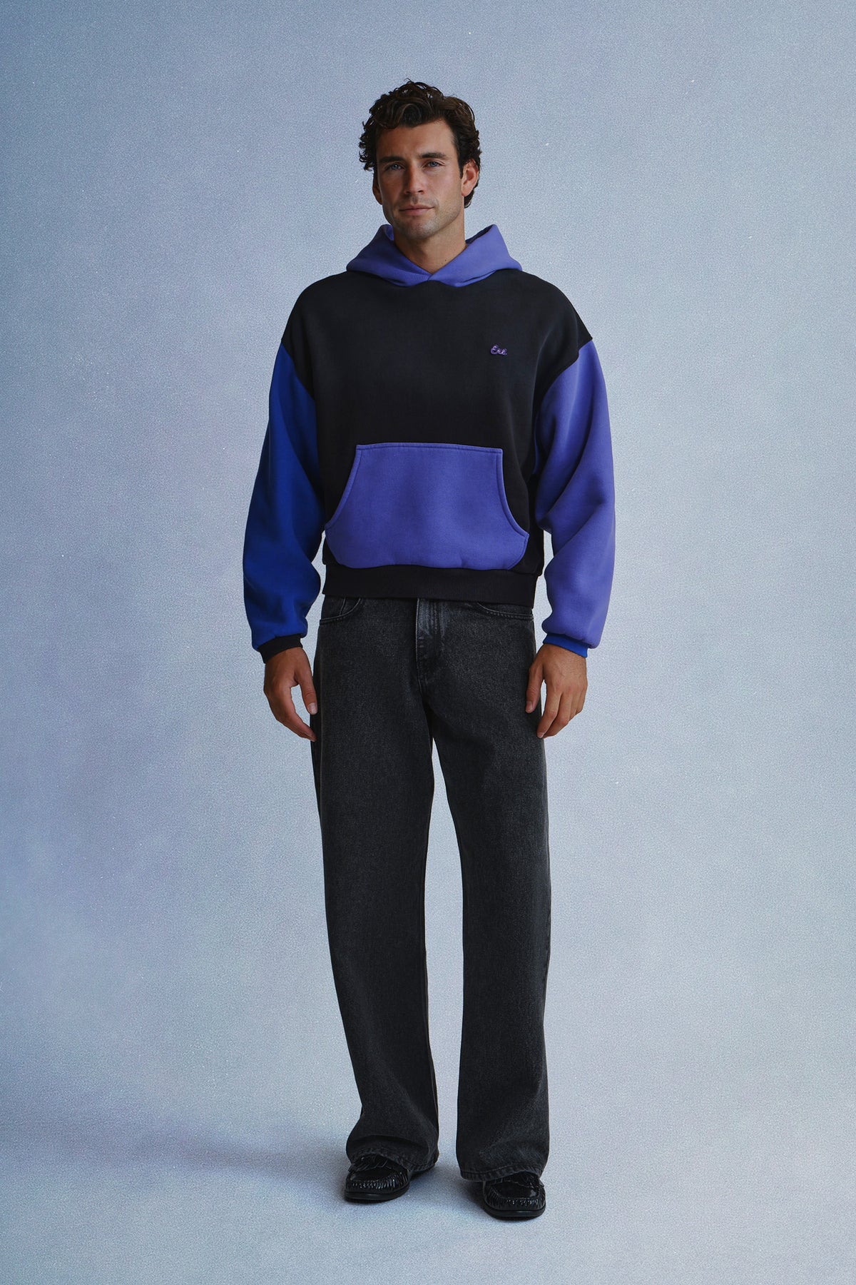 color block hoodie